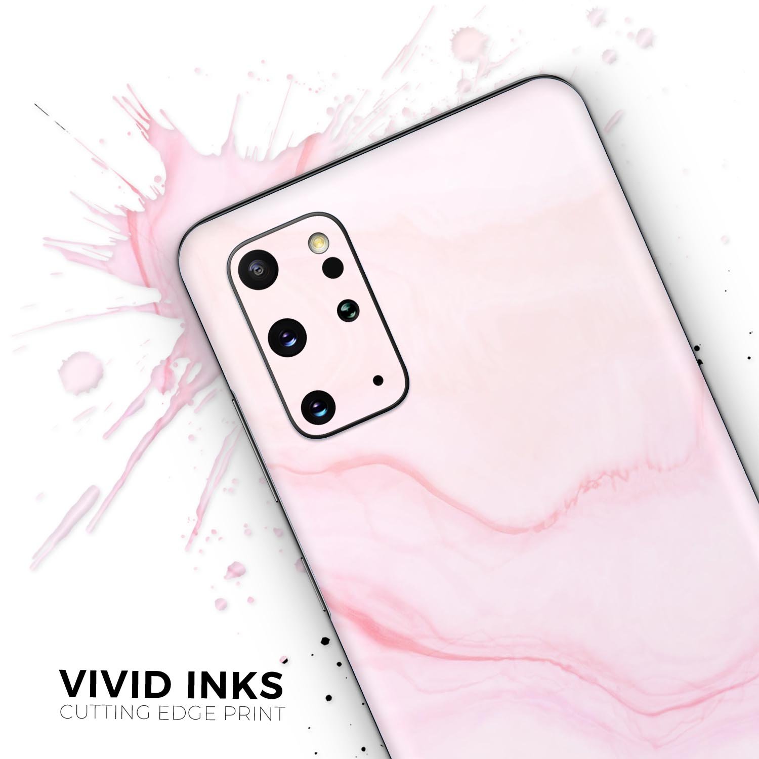 Marble Surface V1 Pink skin decal wrap kit for Samsung Galaxy, showcasing a stylish marble design with a soft-touch matte finish.