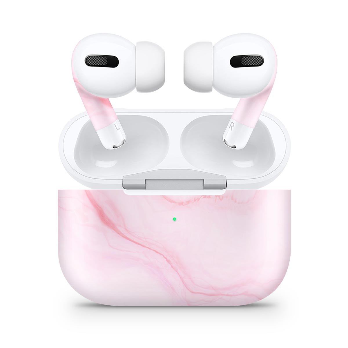 Marble Surface V1 Pink skin decal wrap kit for Apple AirPods Pro, showcasing a stylish marble design with a soft-touch finish.