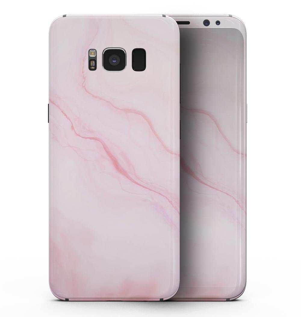 Marble Surface V1 Pink skin for Samsung Galaxy S8, showcasing its elegant design and precise fit.