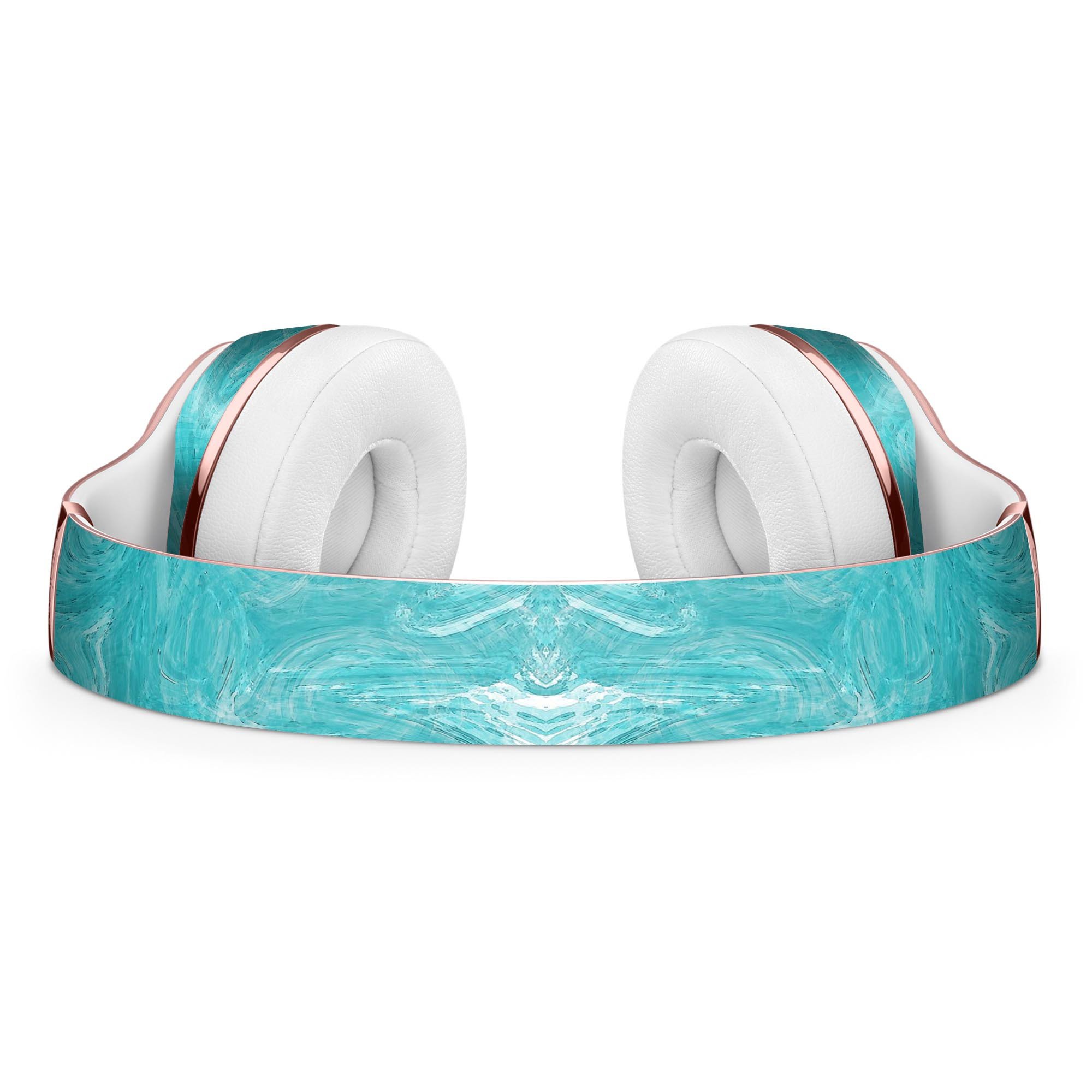 Marble Surface V1 Teal Full-Body Skin Kit for Beats by Dre Solo 3, showcasing a stylish teal marble design on headphones.