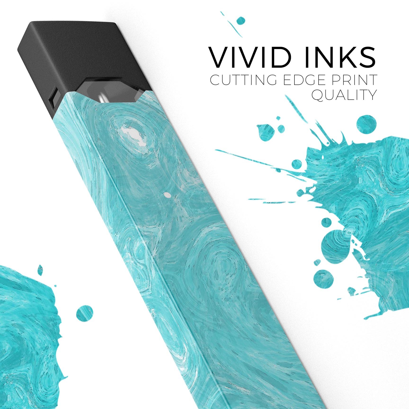 Marble Surface V1 Teal decal skin wrap for JUUL vaping device, showcasing a stylish teal marble design.