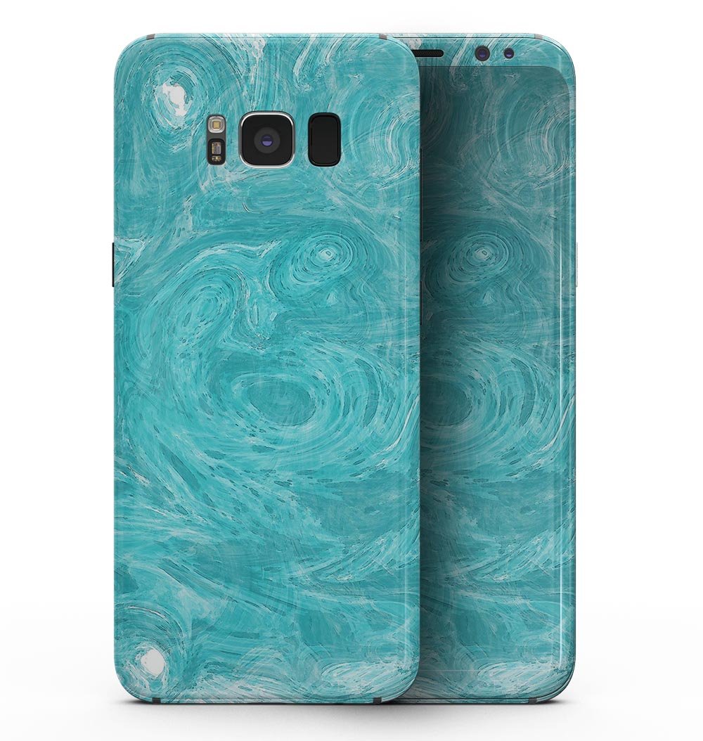 Marble Surface V1 Teal skin for Samsung Galaxy S8, showcasing a stylish teal marble design that fits perfectly on the device.