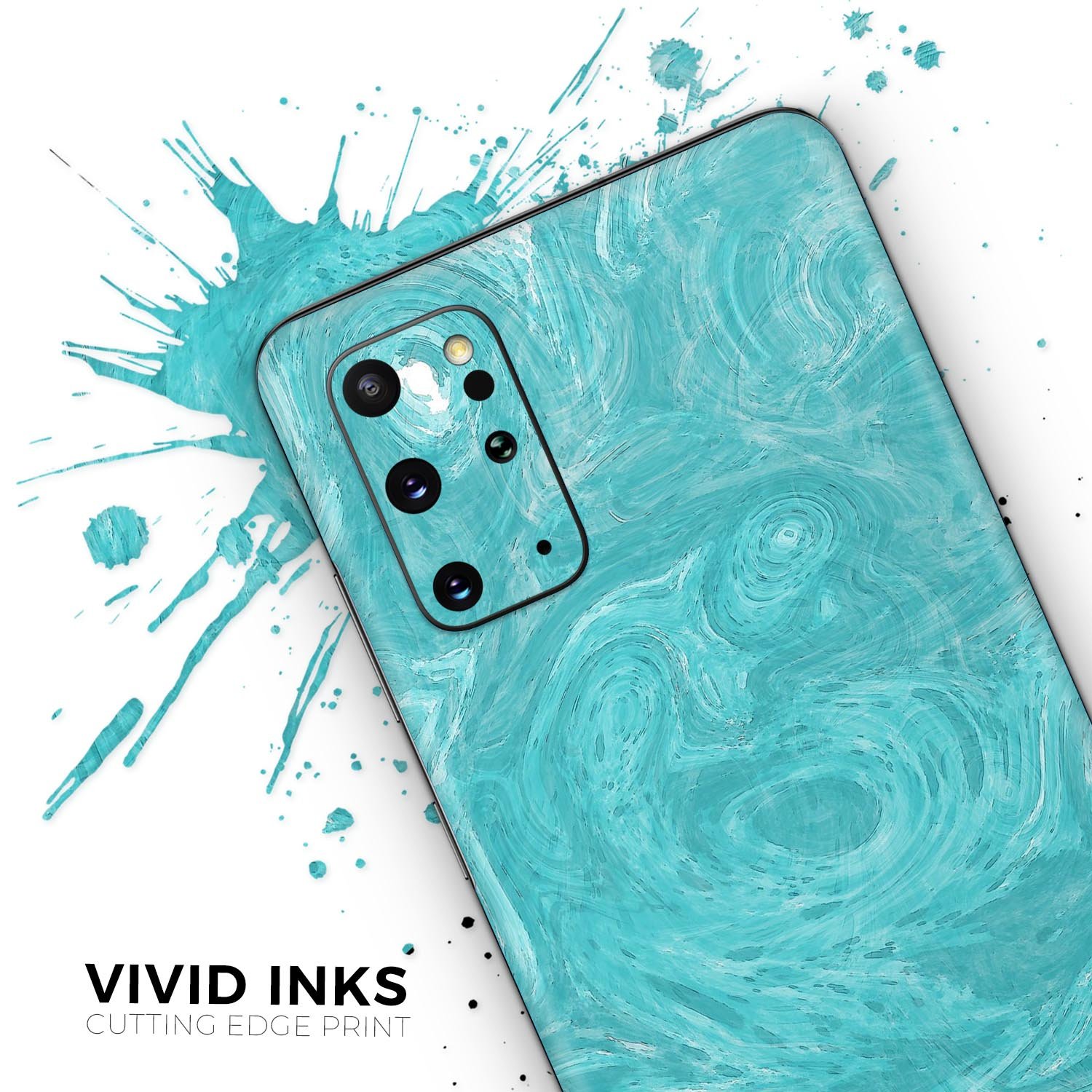 Marble Surface V1 Teal Skin-Kit for Samsung Galaxy S20, showcasing a stylish marble design on a sleek device.