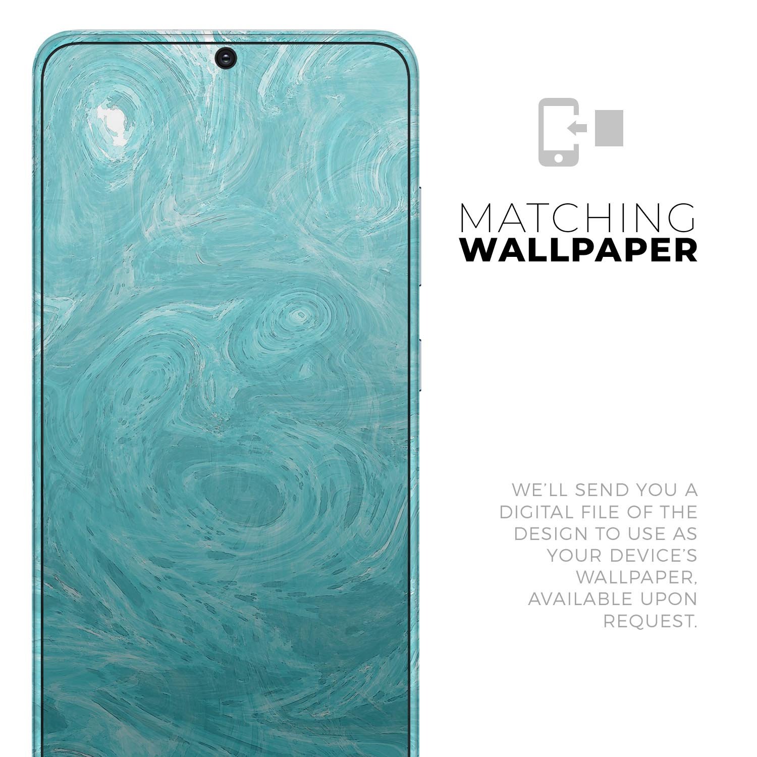 Marble Surface V1 Teal Skin-Kit for Samsung Galaxy S20, showcasing a stylish marble design on a sleek device.