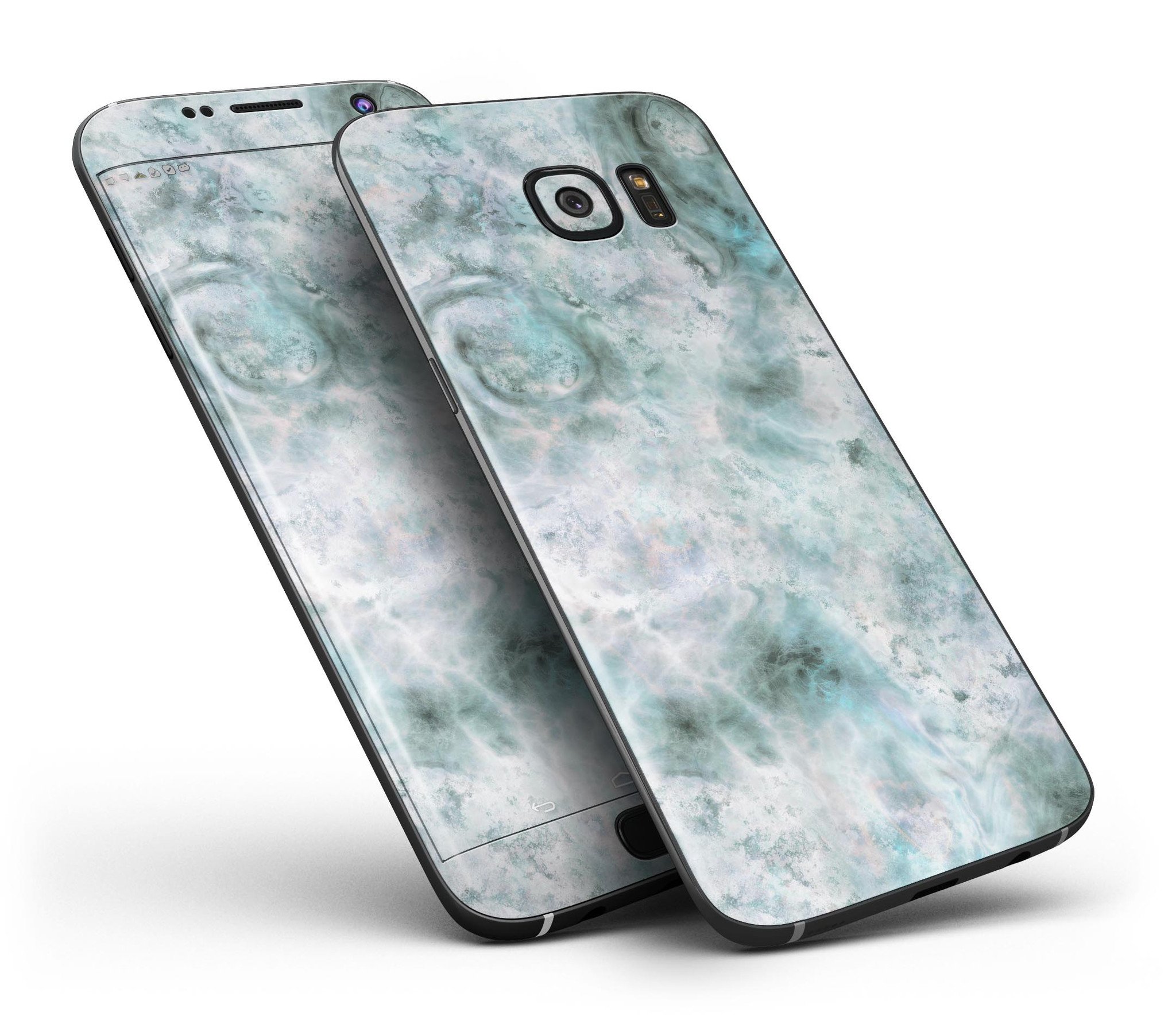 Marble Surface V2 Teal skin kit for Samsung Galaxy S7, showcasing its stylish design and premium vinyl material.