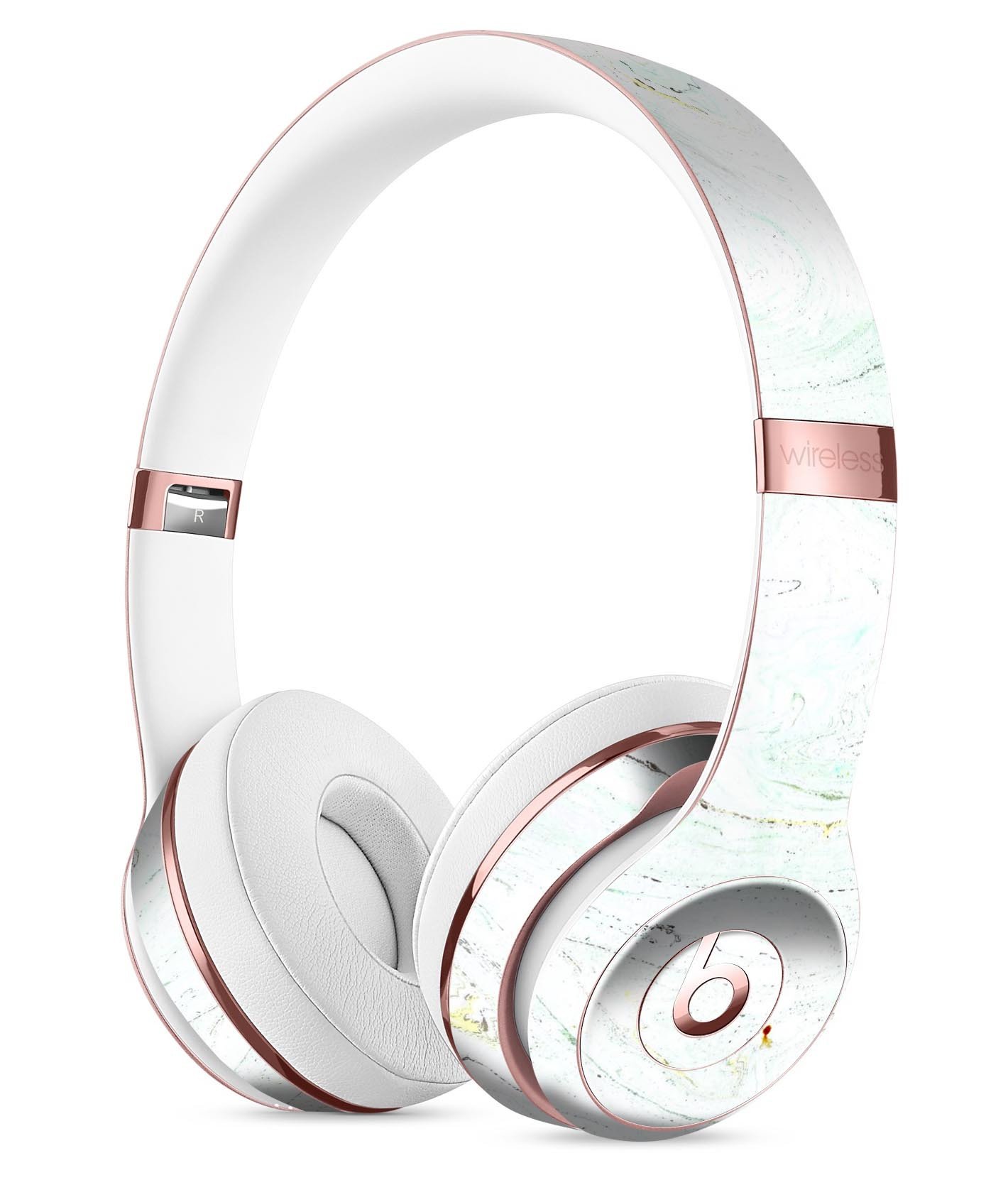 Marble Textures 22 Full-Body Skin Kit for Beats by Dre Solo 3, showcasing a stylish marble design that fits perfectly on the headphones.