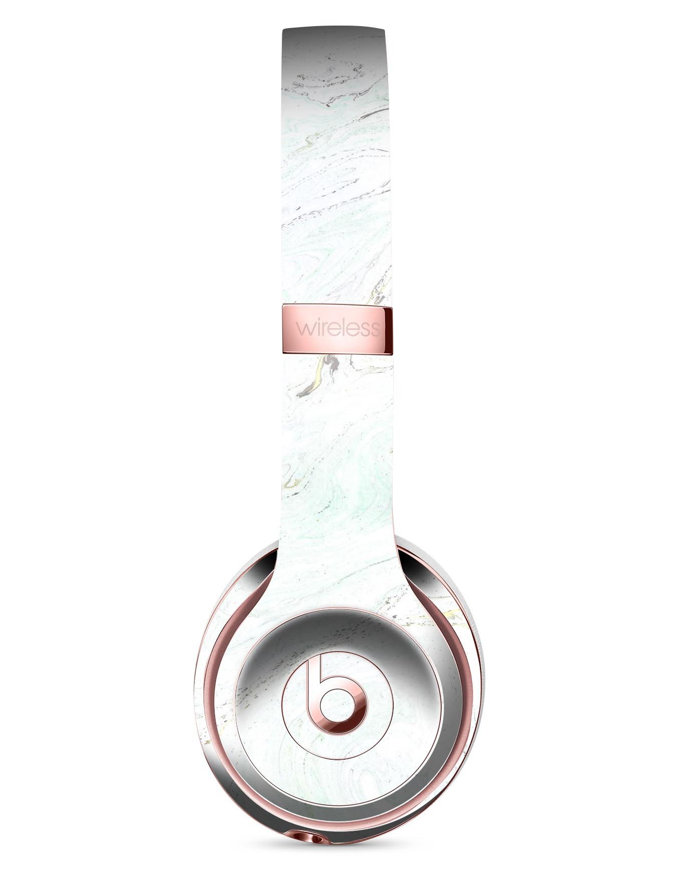 Marble Textures Full-Body Skin Kit for Beats by Dre Solo 3, showcasing a stylish design that fits perfectly on the headphones.