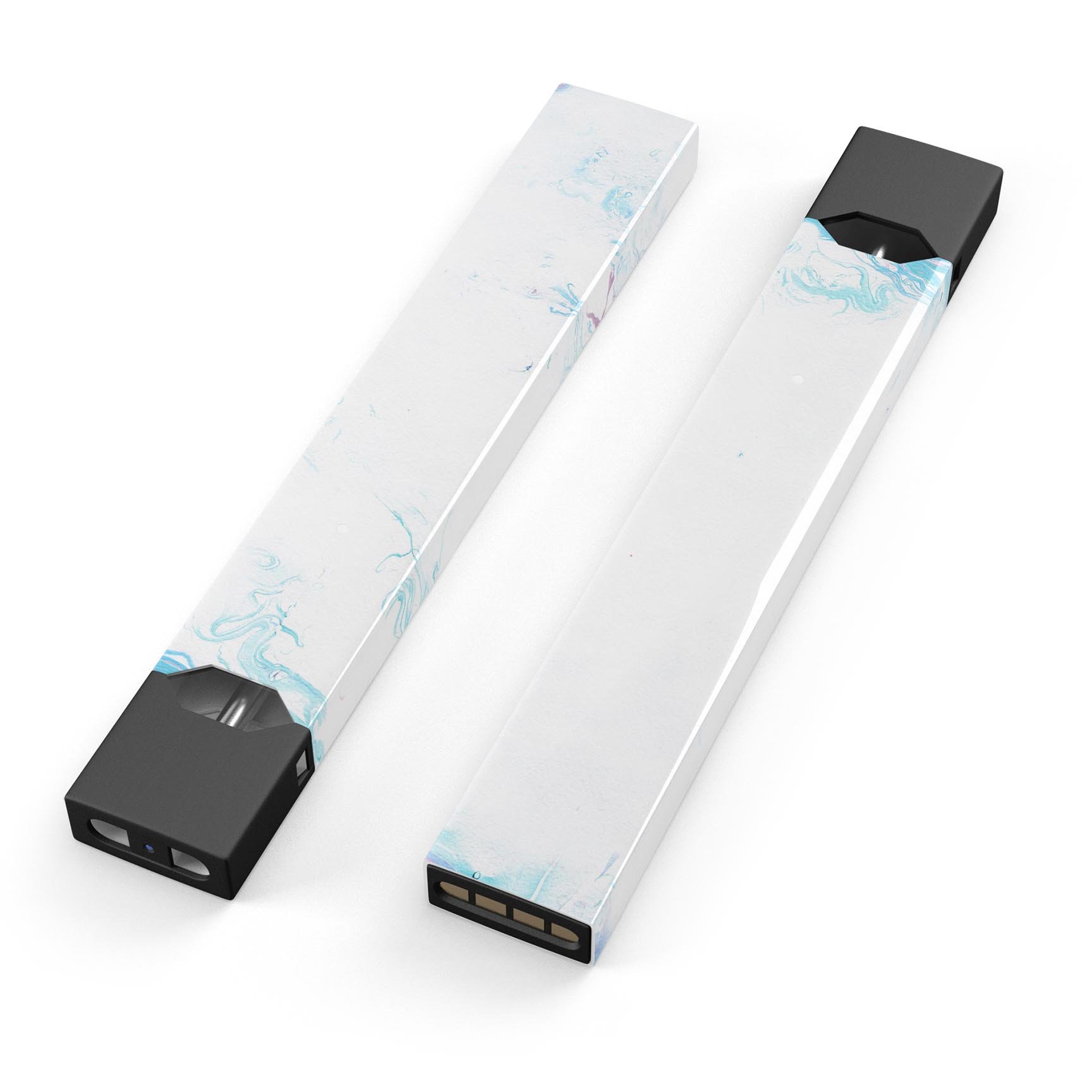 Marbleized Blue Border v2 skin wrap sticker for JUUL vaping device, showcasing a stylish design and premium quality.