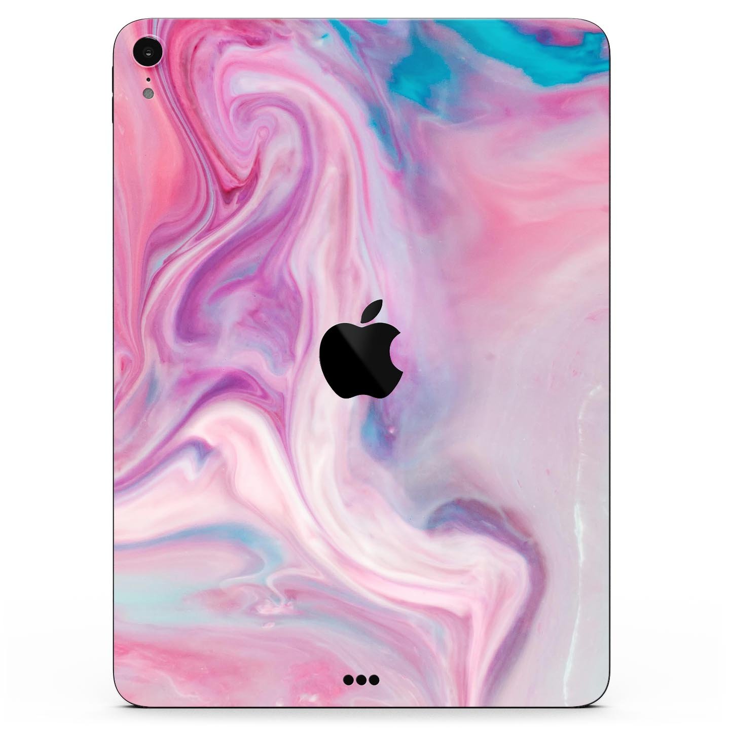 Marbleized Color Paradise V2 skin decal for Apple iPad, showcasing a vibrant marble design with a smooth finish.