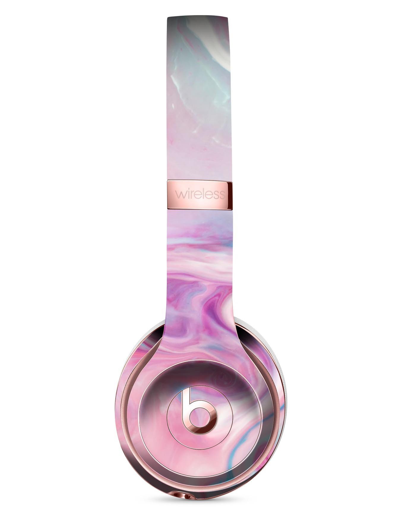 Marbleized Color Paradise V2 Full-Body Skin Kit for Beats by Dre Solo 3 Wireless Headphones, showcasing a stylish marble design.