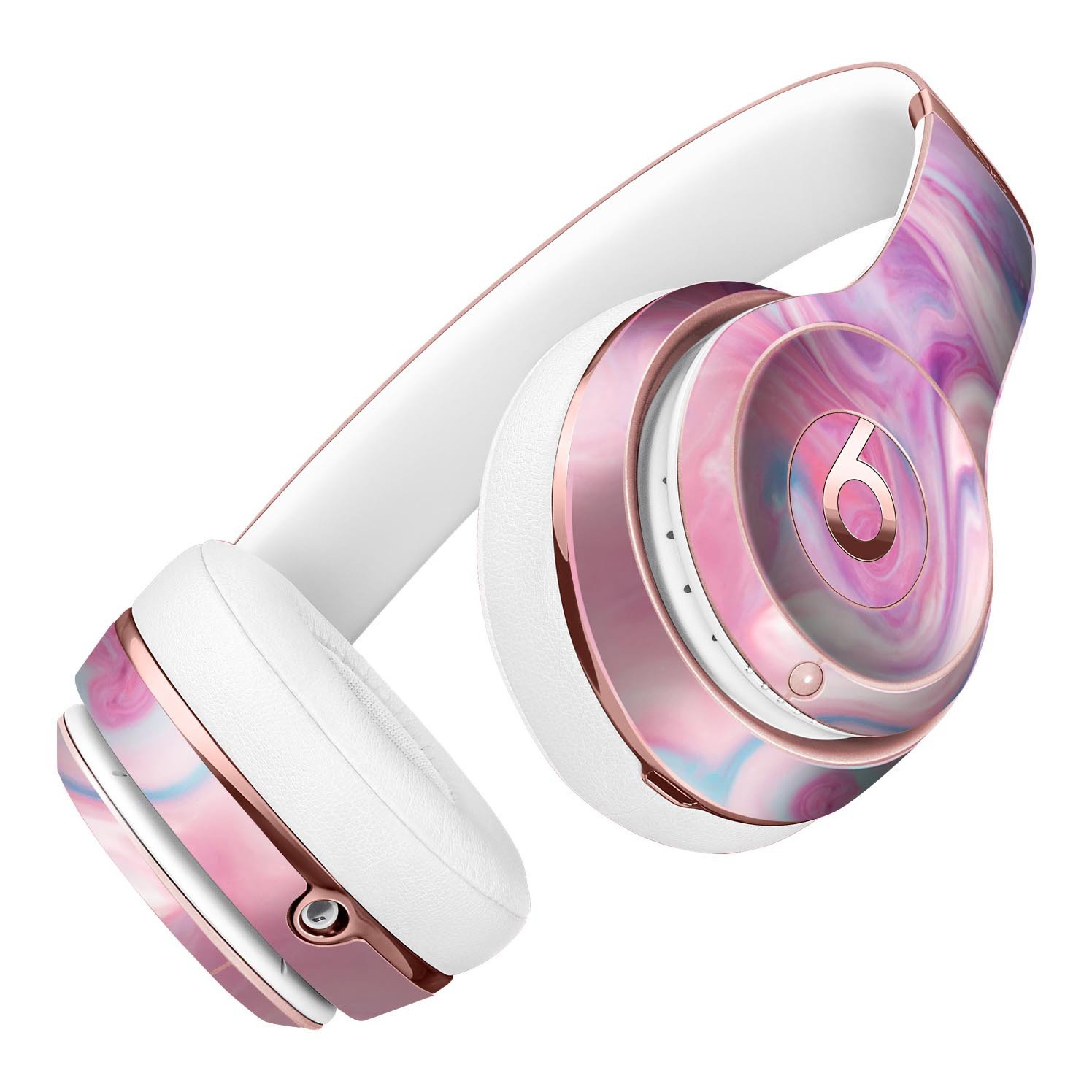 Marbleized Color Paradise V2 Full-Body Skin Kit for Beats by Dre Solo 3 Wireless Headphones, showcasing a stylish marble design.