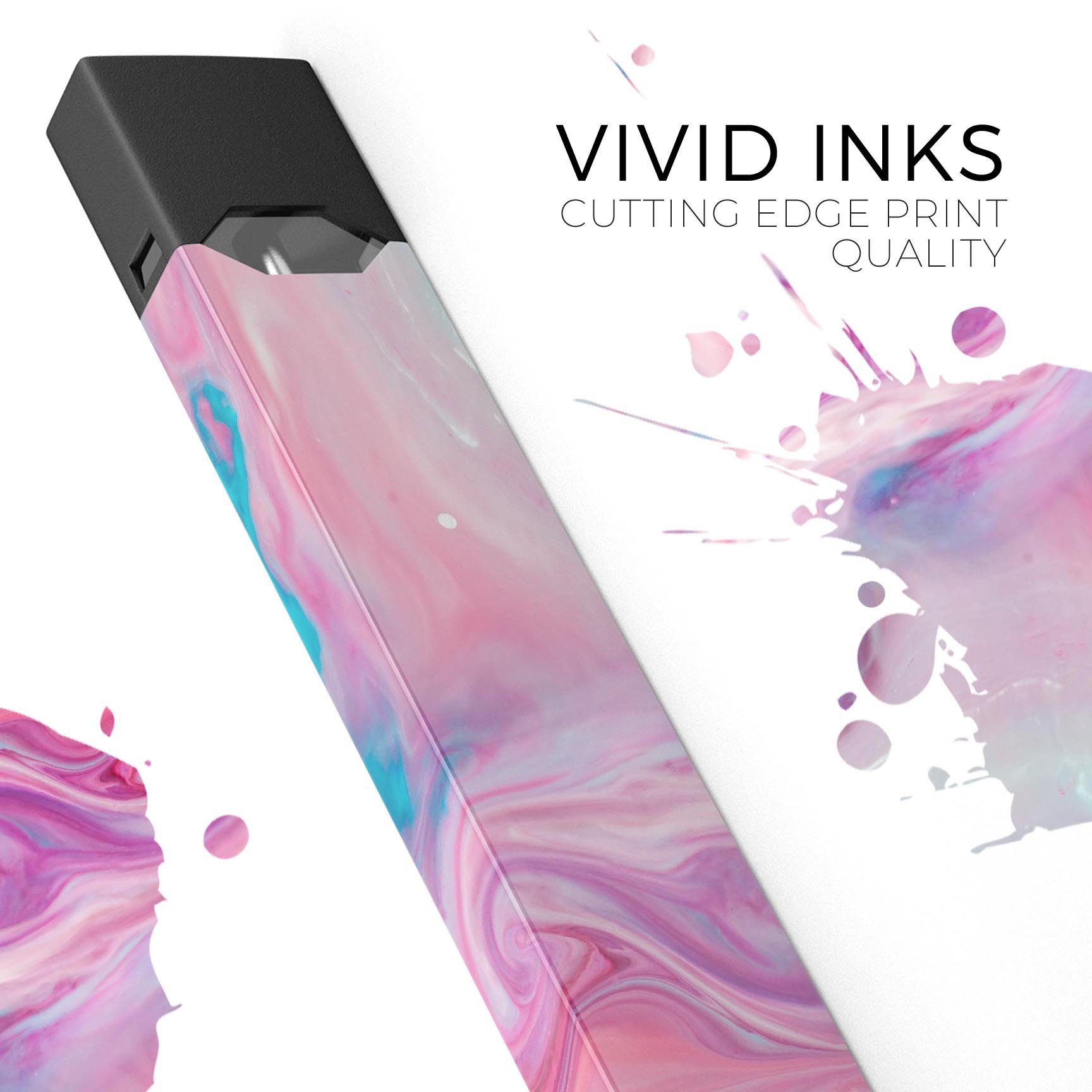 Marbleized Color Paradise V2 skin-wrap for JUUL device, showcasing vibrant colors and a sleek design.