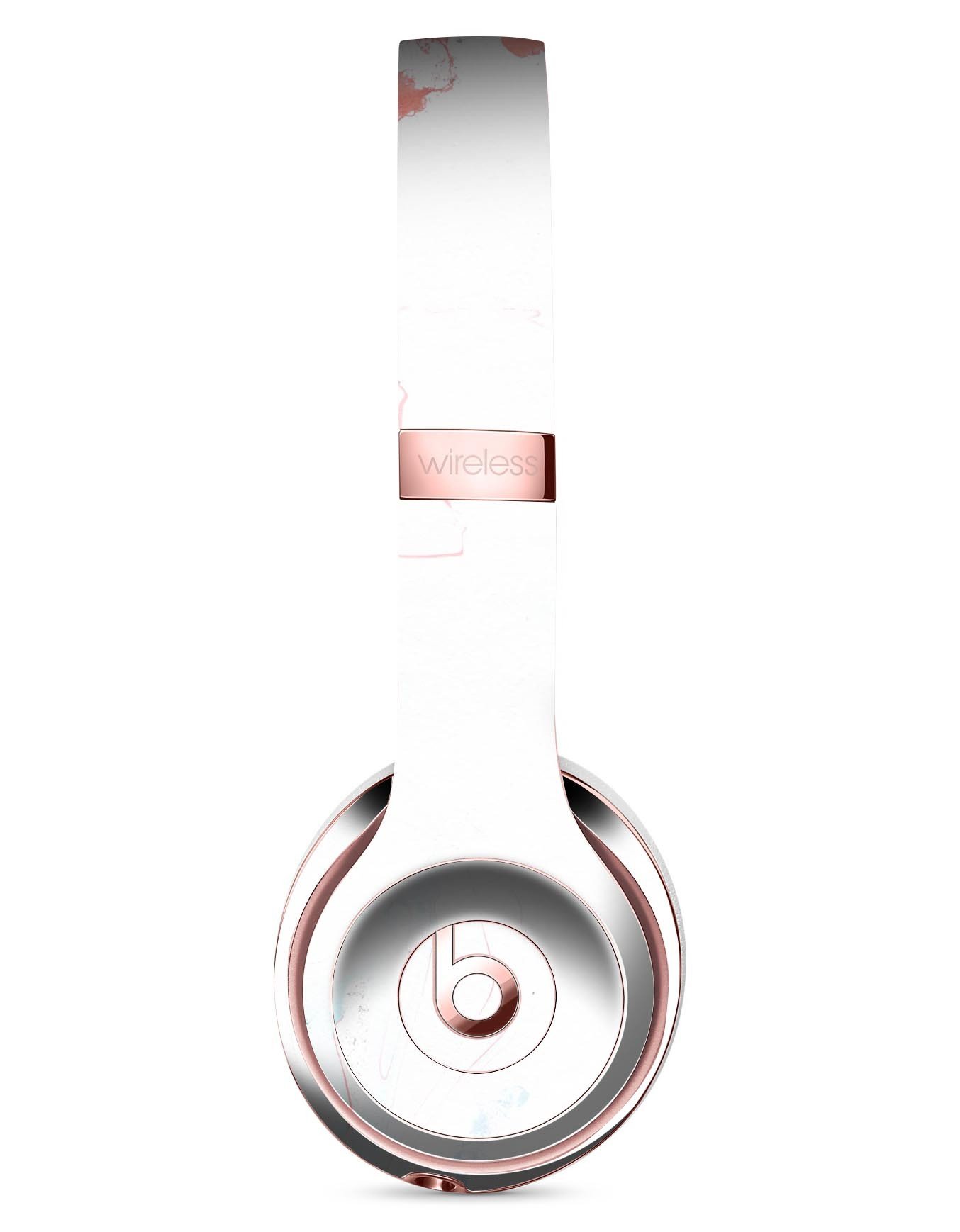 Marbleized Coral and Mint Full-Body Skin Kit for Beats by Dre Solo 3 Wireless Headphones, showcasing vibrant colors and sleek design.