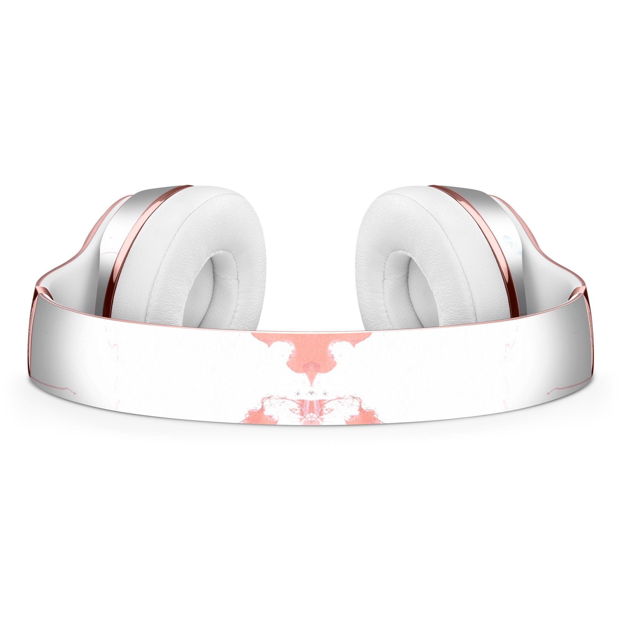 Marbleized Coral and Mint Full-Body Skin Kit for Beats by Dre Solo 3 Wireless Headphones, showcasing vibrant colors and sleek design.