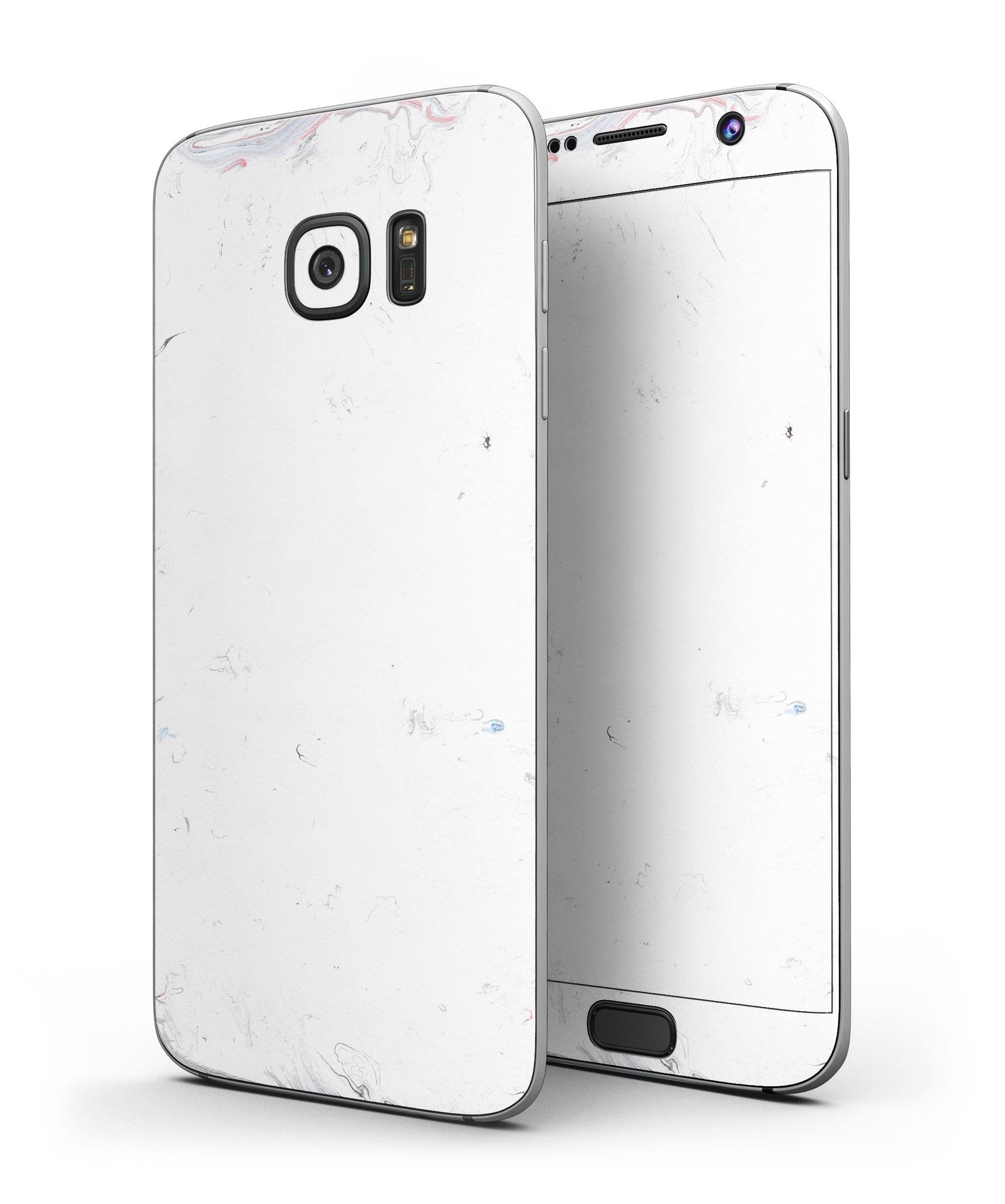 Marbleized Light Gray Full Body Skin-Kit for Samsung Galaxy S7, showcasing its sleek design and premium vinyl material.