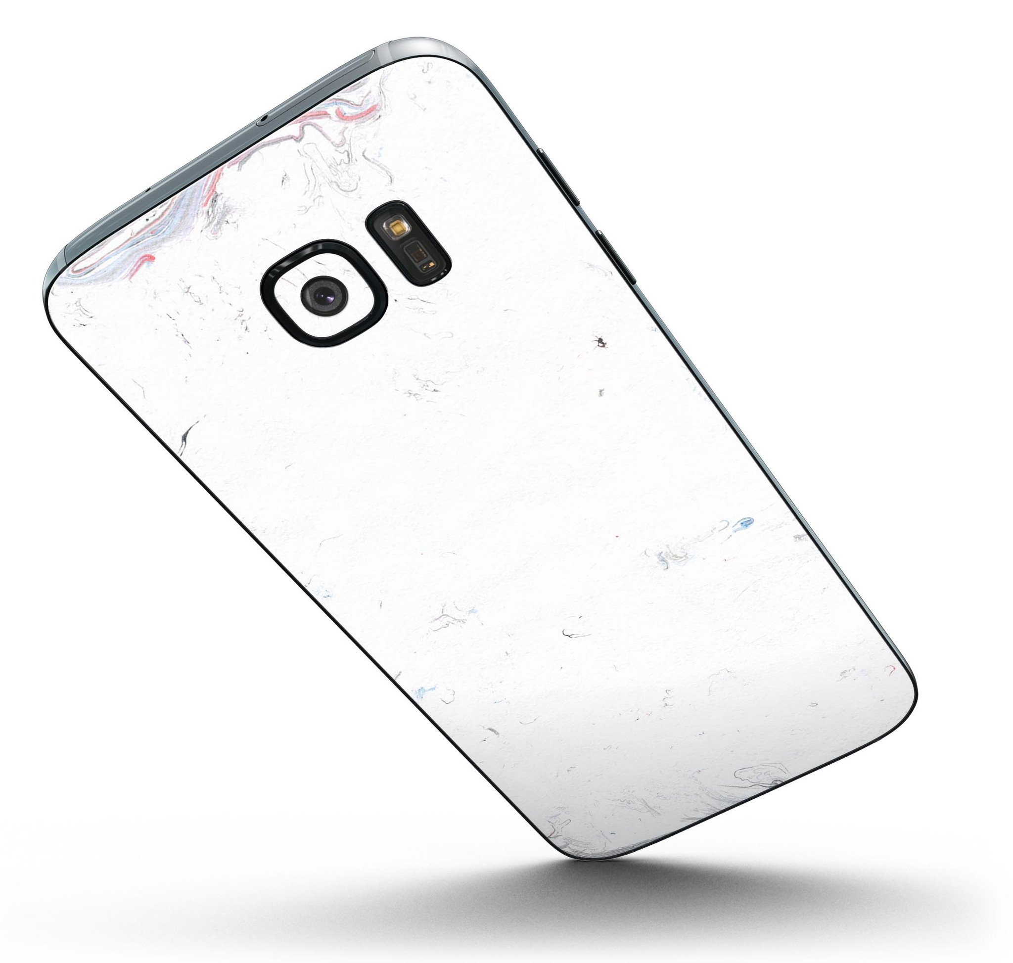 Marbleized Light Gray Full Body Skin-Kit for Samsung Galaxy S7, showcasing its sleek design and premium vinyl material.