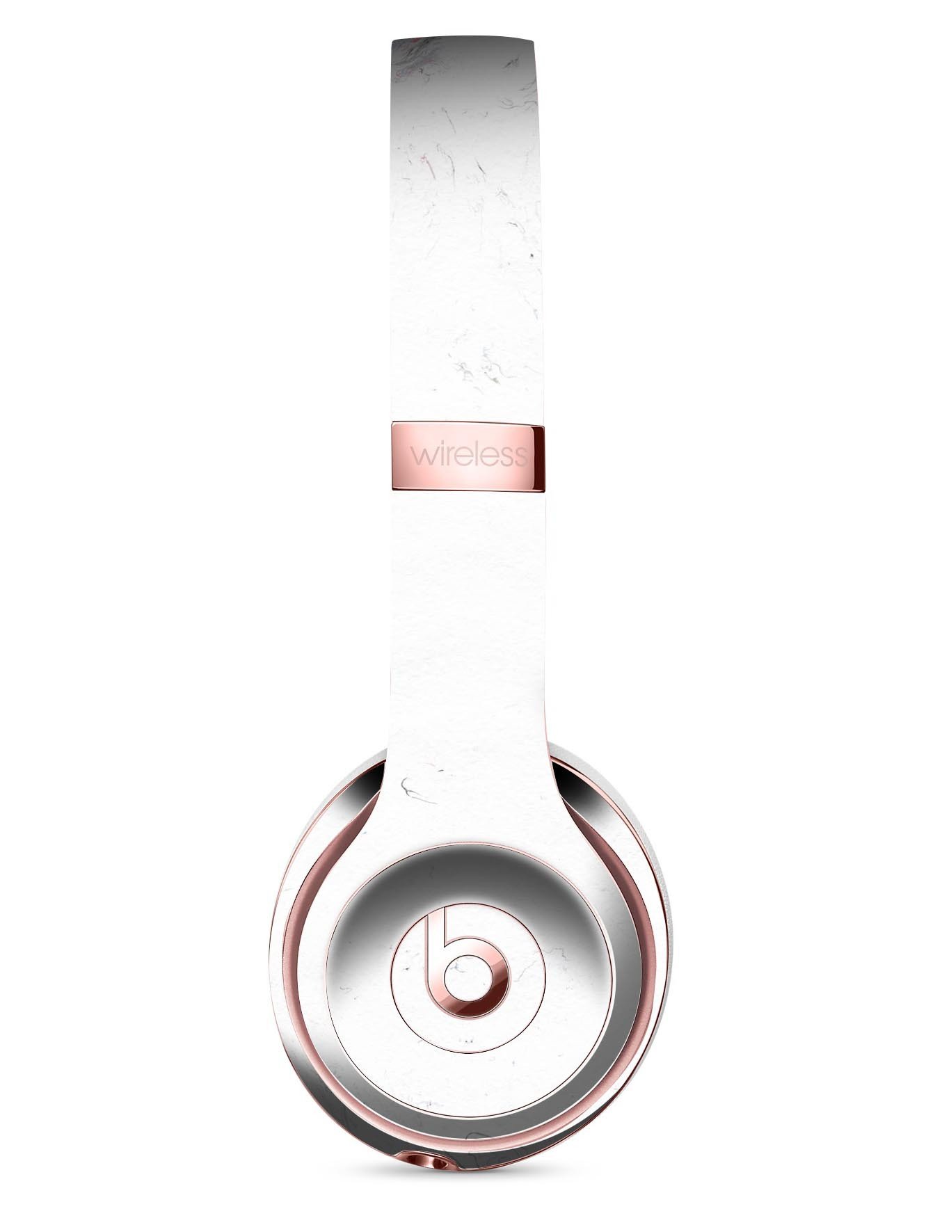 Marbleized light gray full-body skin kit for Beats by Dre Solo 3 Wireless Headphones, showcasing a stylish design and precise fit.