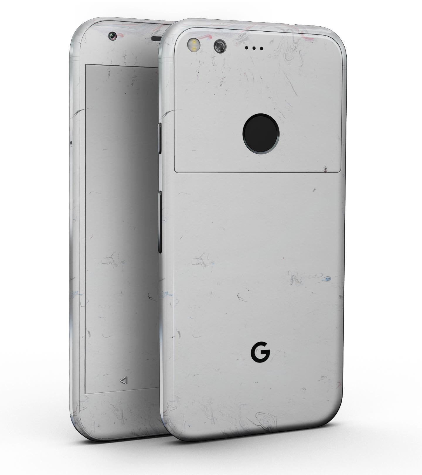 Marbleized Light Gray Full-Body Skin Kit for Google Pixel, showcasing sleek design and precision fit.