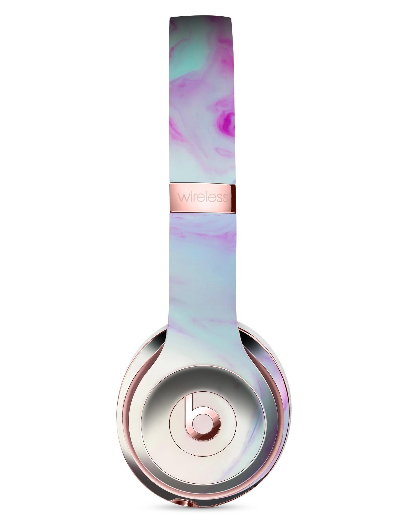 Marbleized Paradise V072 Full-Body Skin Kit for Beats by Dre Solo 3 Wireless Headphones, showcasing a stylish marble design.