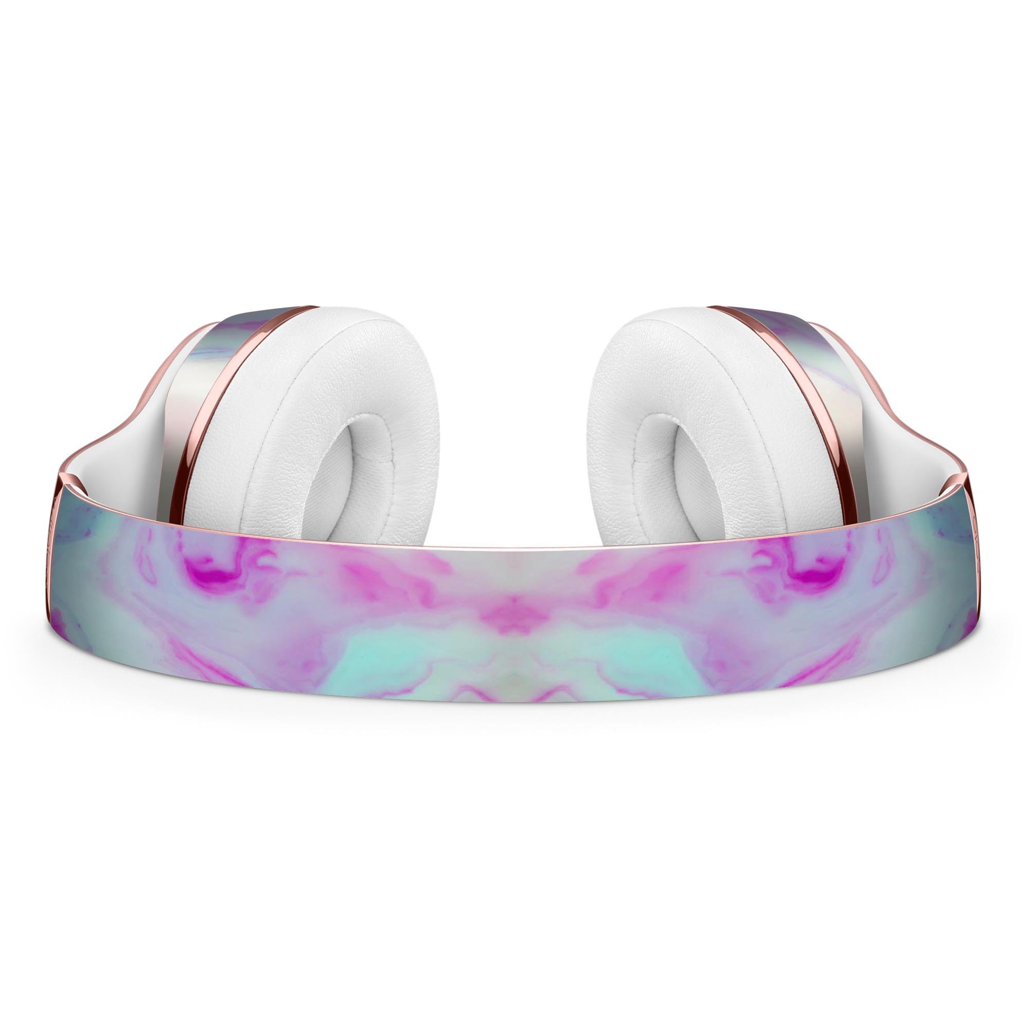 Marbleized Paradise V072 Full-Body Skin Kit for Beats by Dre Solo 3 Wireless Headphones, showcasing a stylish marble design.