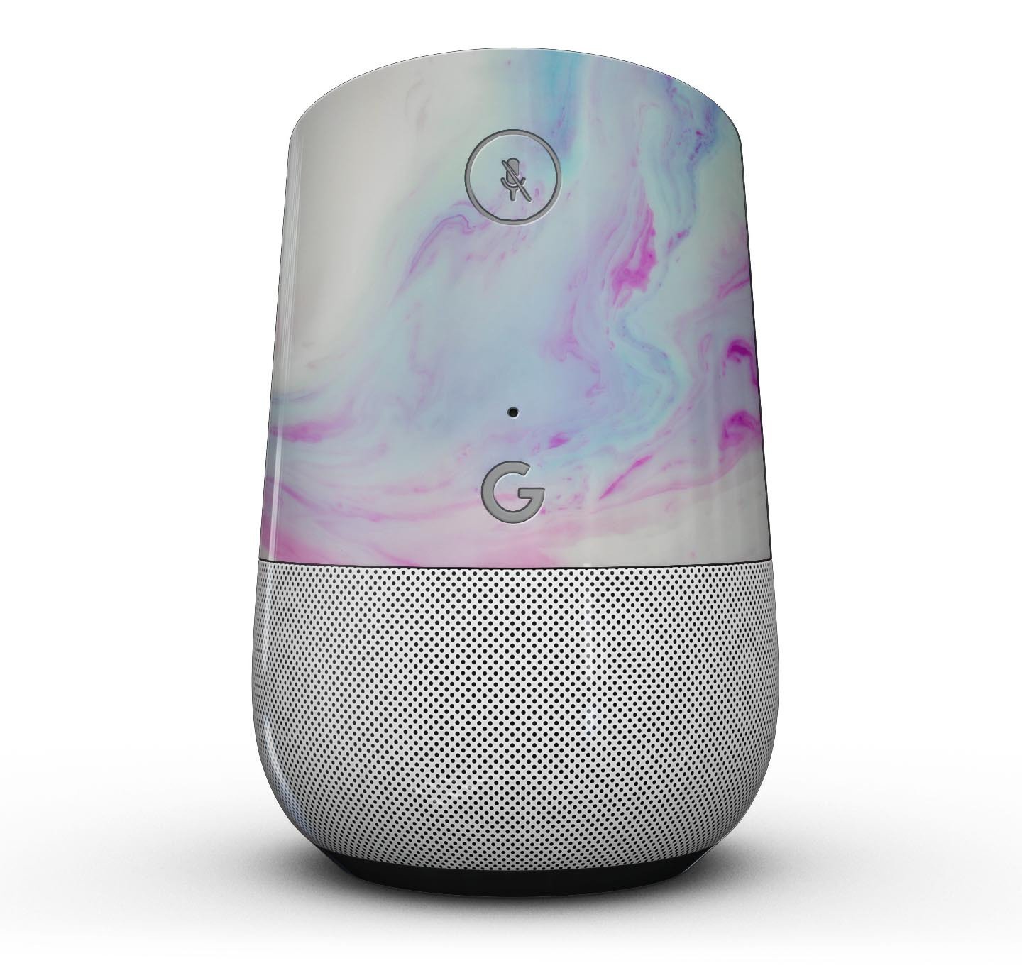 Marbleized Paradise V072 Full-Body Skin Kit for Google Home, showcasing a stylish marble design in ultra-gloss finish.