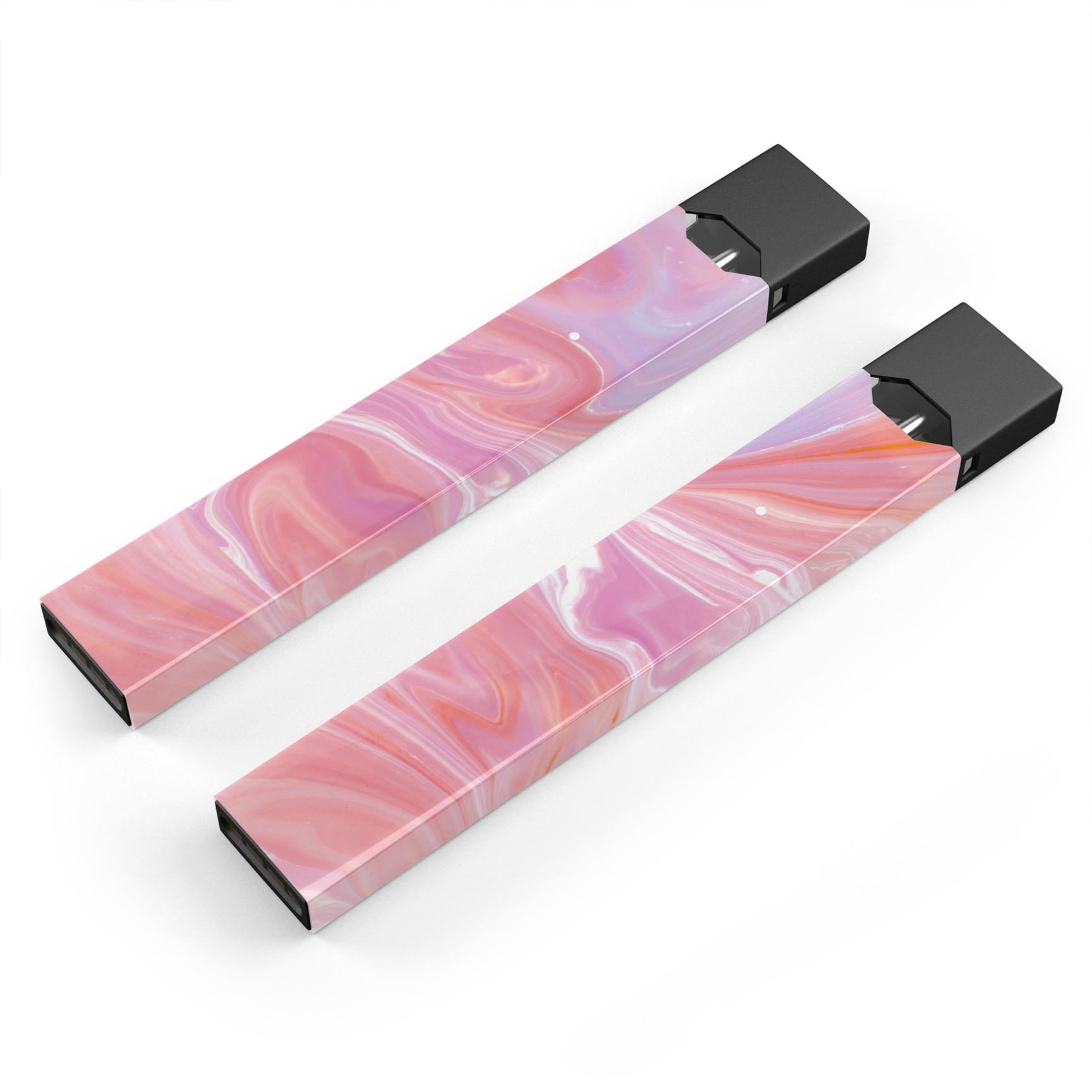 Marbleized Pink Paradise skin-wrap sticker designed for JUUL vaping device, showcasing vibrant pink marble design.