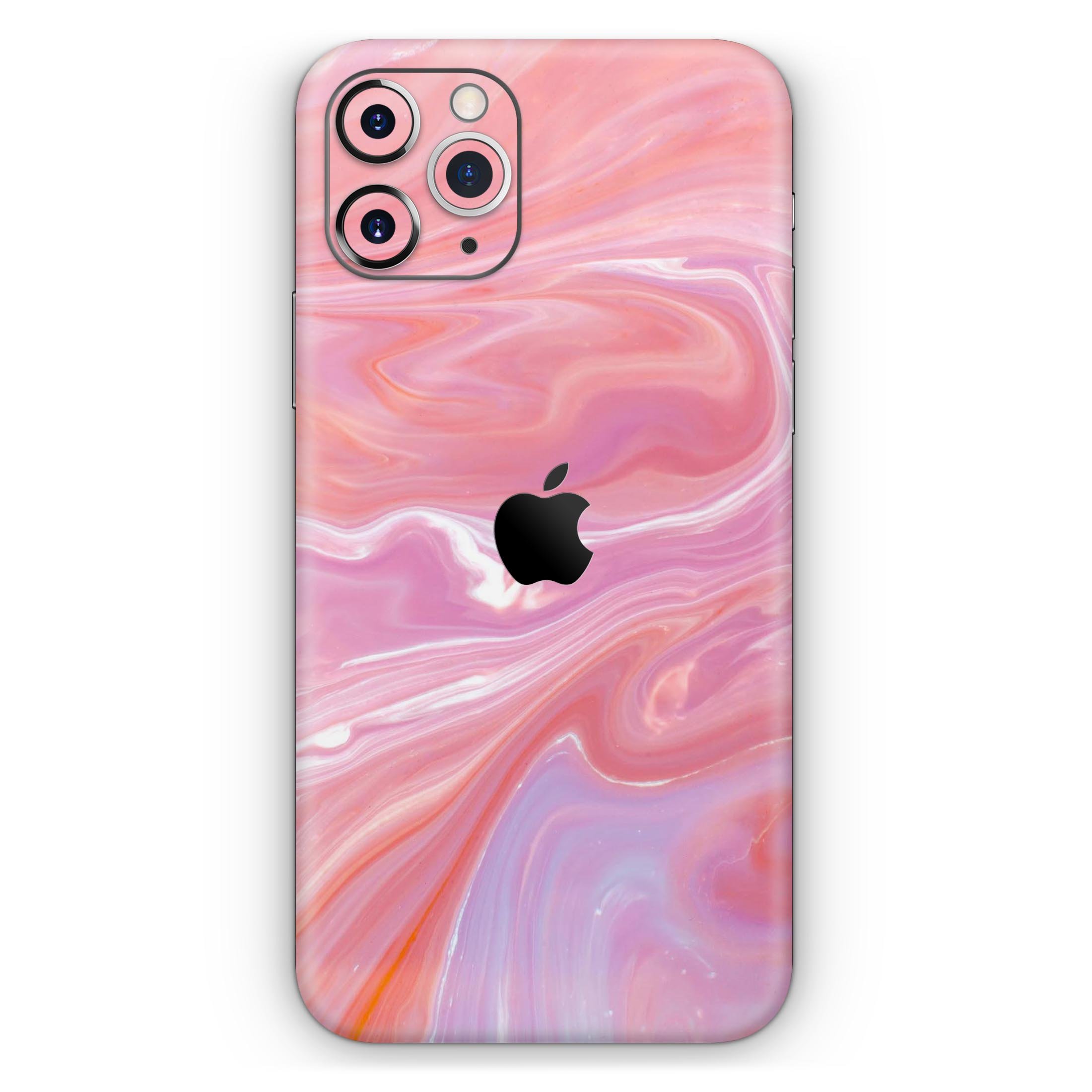 Marbleized Pink Paradise skin for Apple iPhone, showcasing a stylish pink marble design.