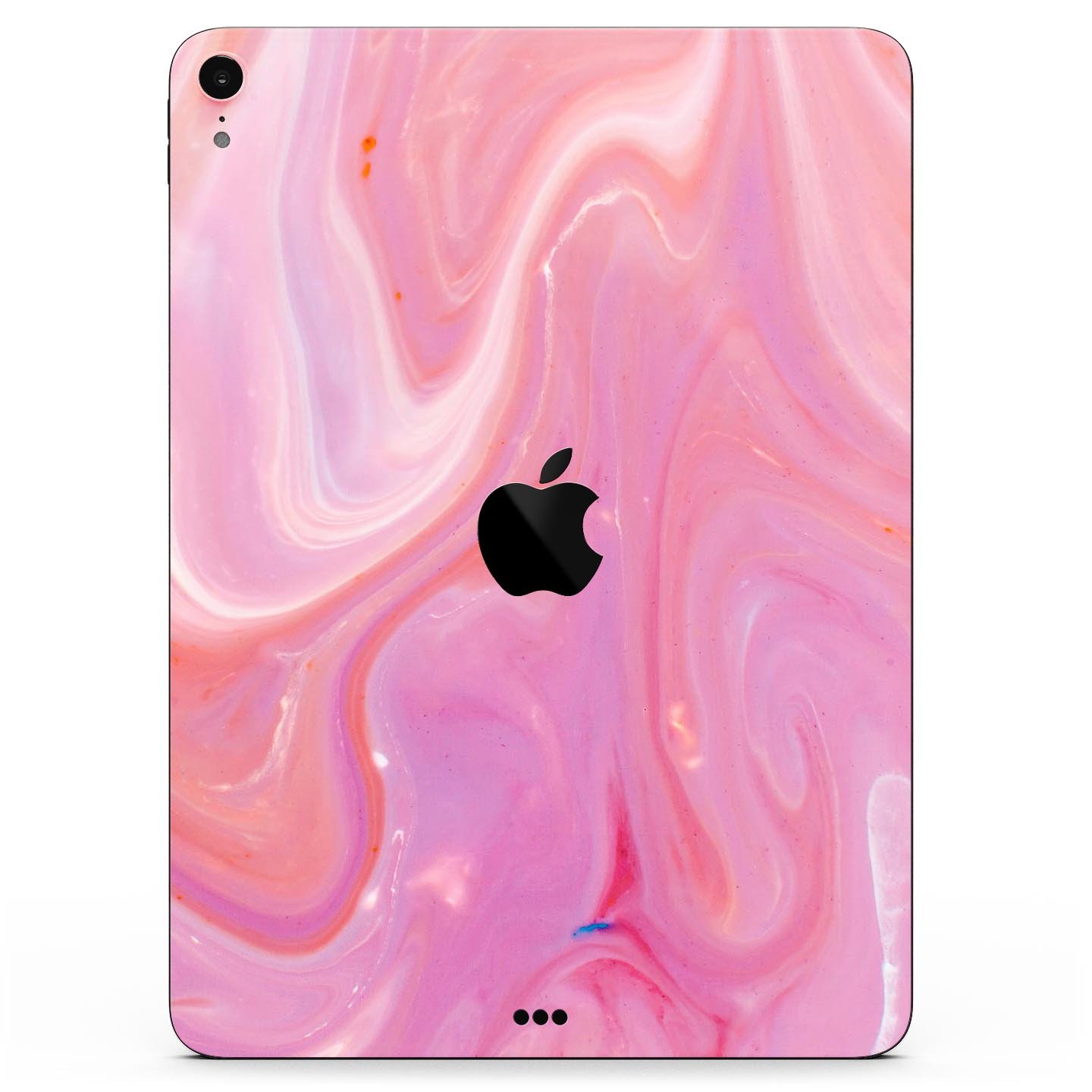 Marbleized Pink Paradise V2 skin decal for Apple iPad, showcasing a vibrant pink marble design with a glossy finish.