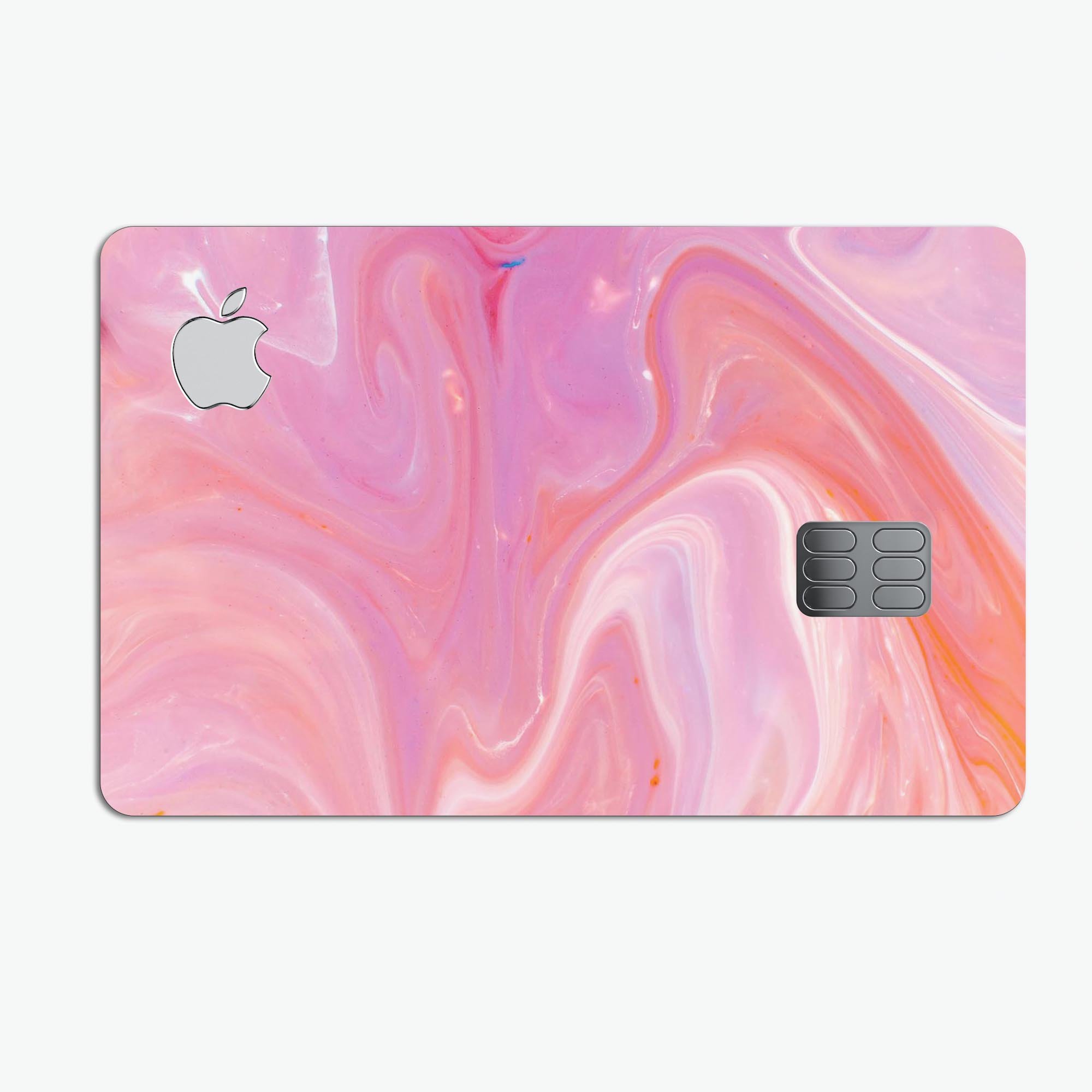 Marbleized Pink Paradise V2 decal skin for Apple Card, showcasing its vibrant design and premium quality.