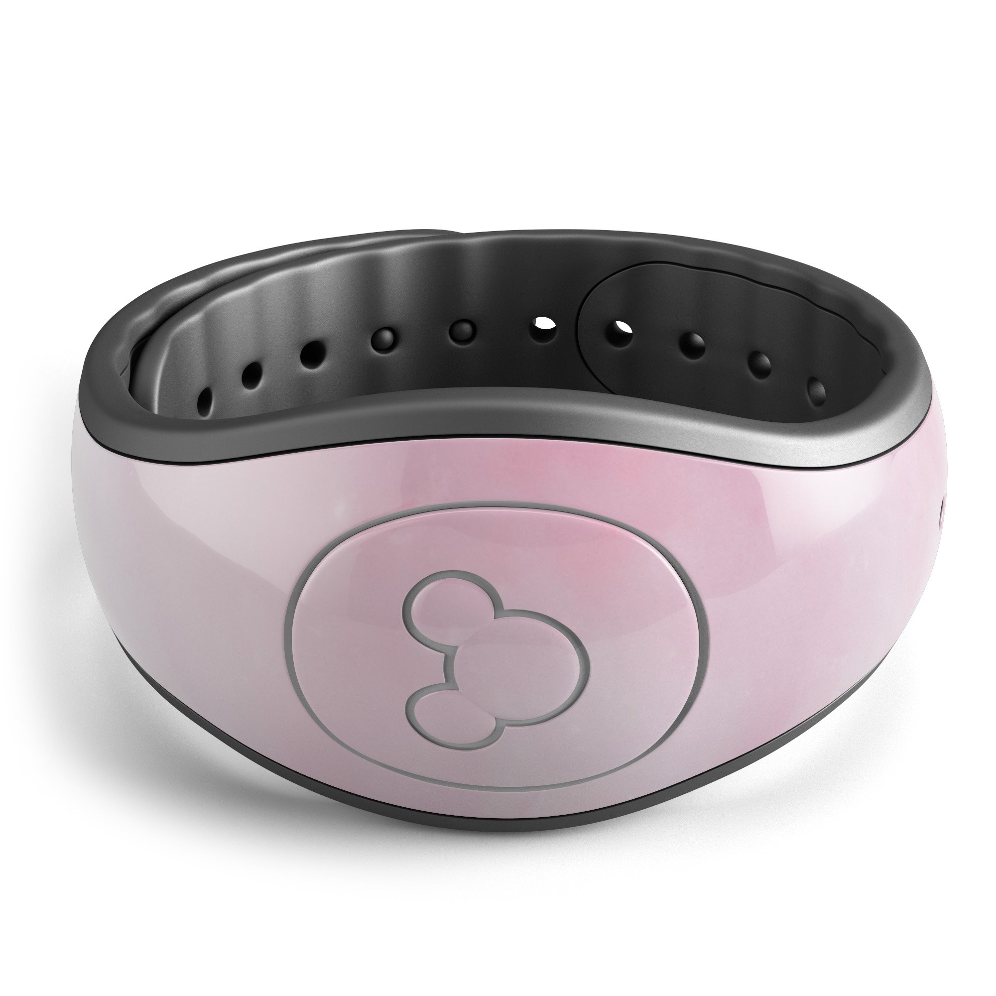 Marbleized Pink Paradise V4 decal skin wrap kit for Disney Magic Band, showcasing a vibrant pink marble design.