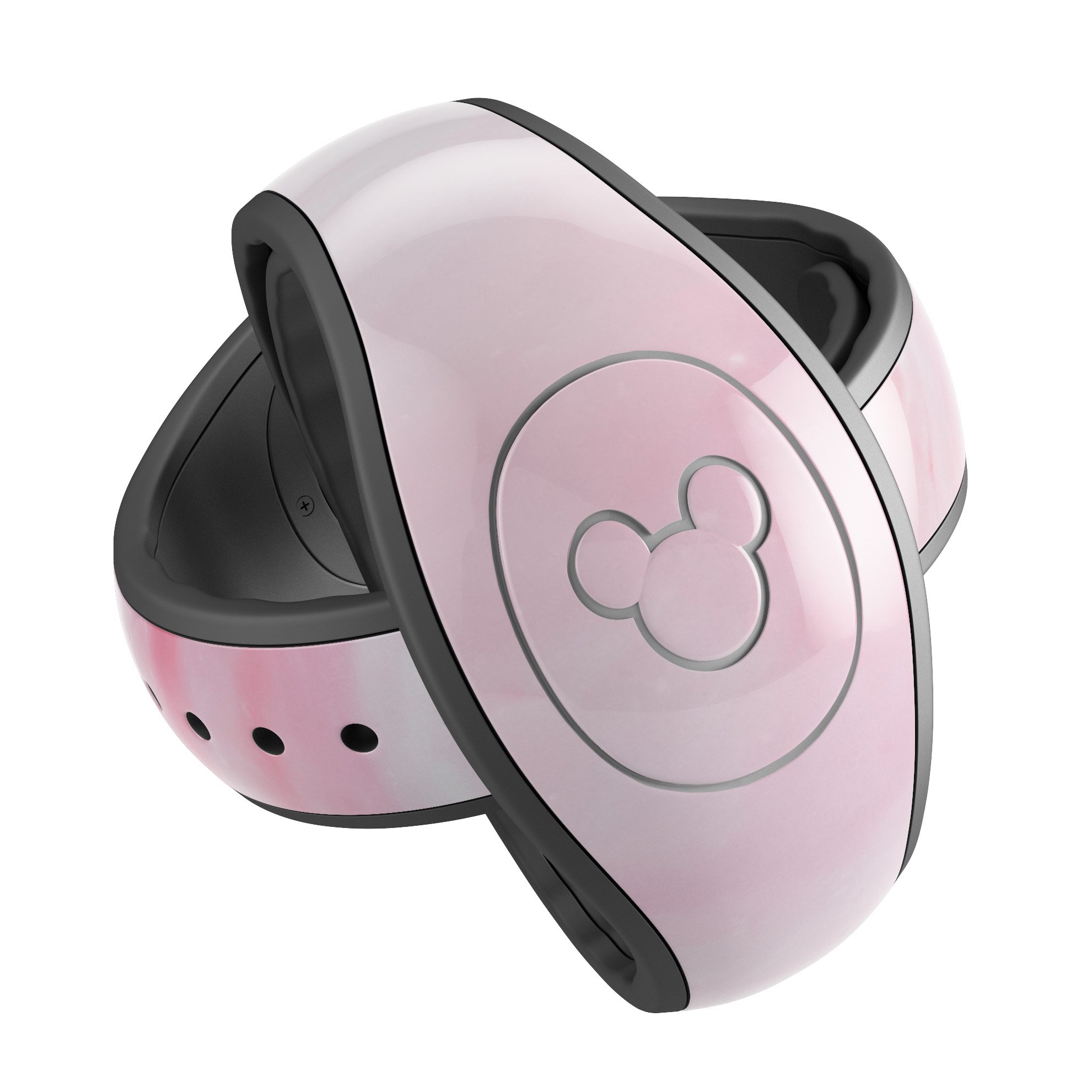 Marbleized Pink Paradise V4 decal skin wrap kit for Disney Magic Band, showcasing a vibrant pink marble design.