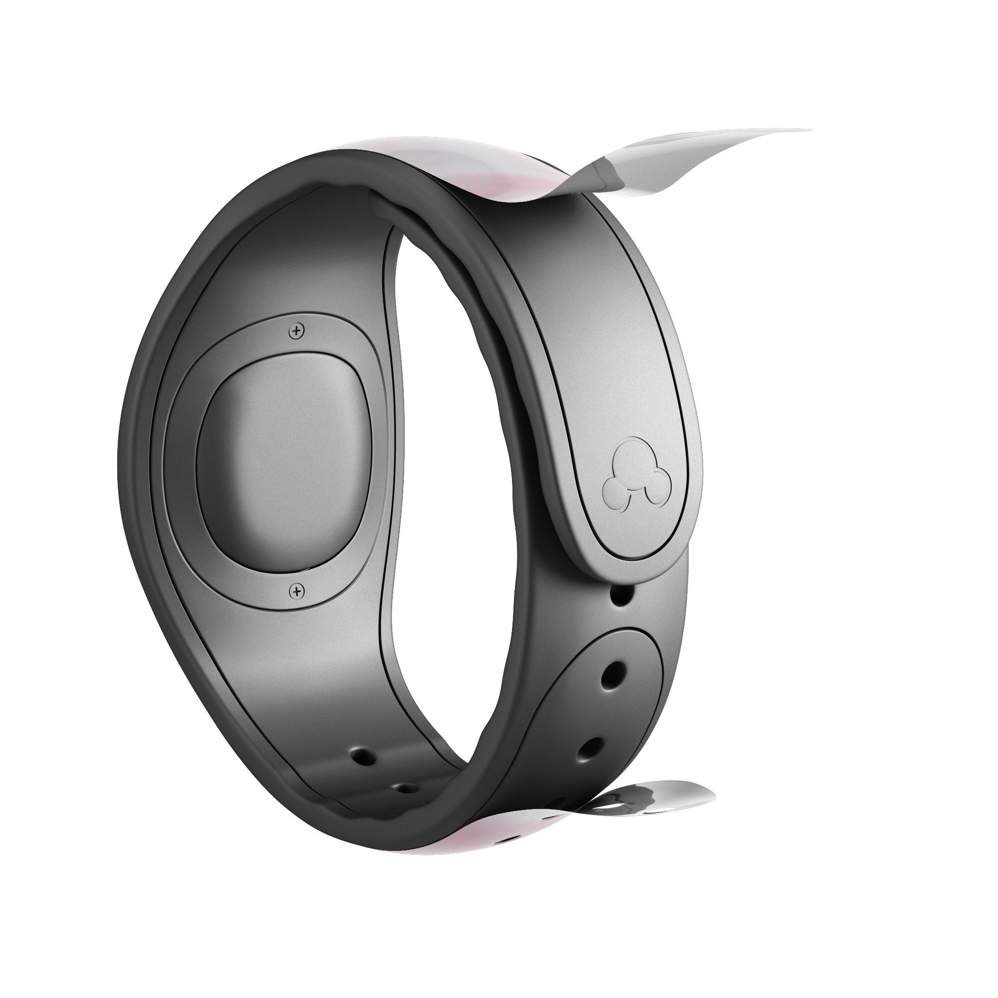 Marbleized Pink Paradise V4 decal skin wrap kit for Disney Magic Band, showcasing a vibrant pink marble design.