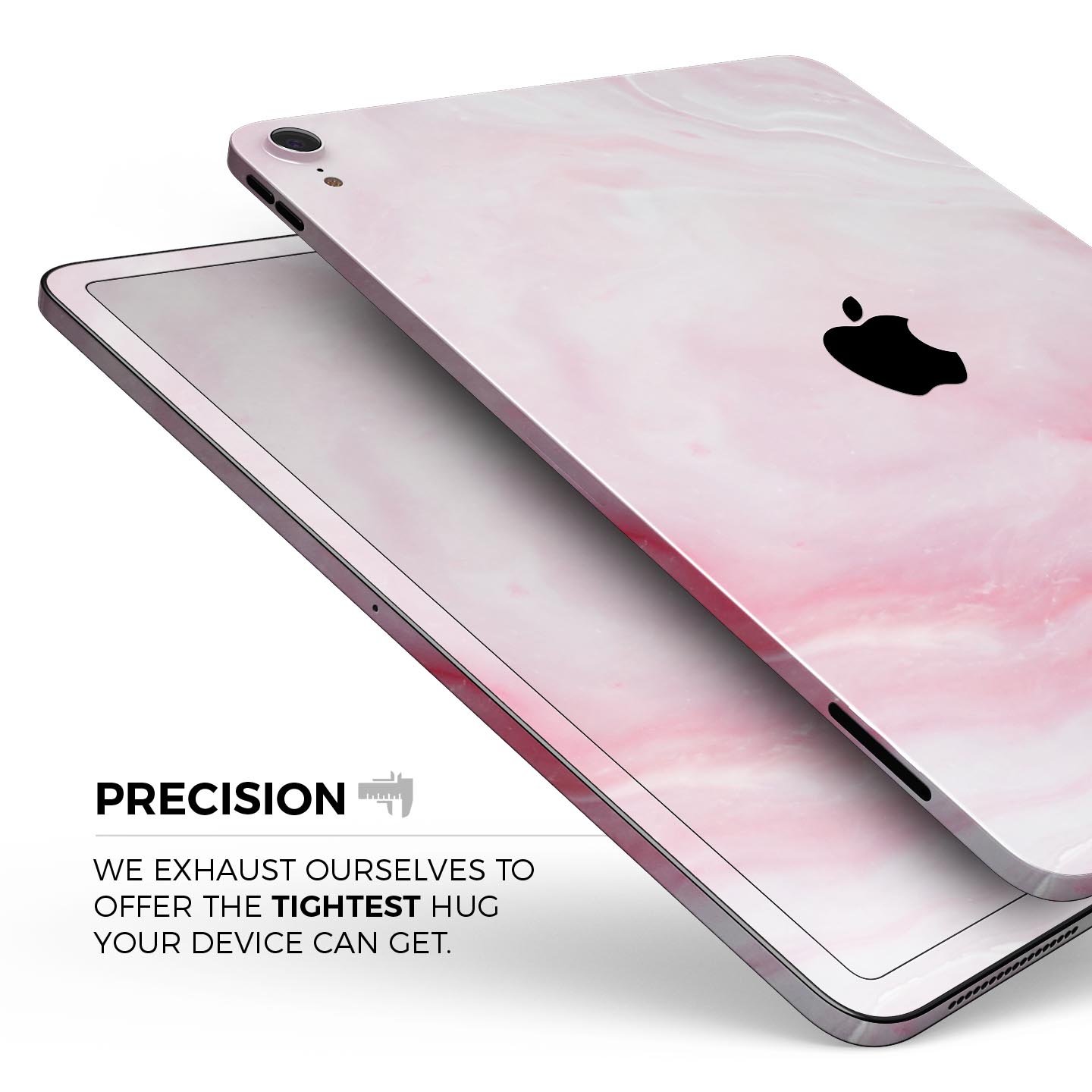 Marbleized Pink Paradise V4 skin decal for Apple iPad, showcasing a vibrant marble design with a smooth finish.