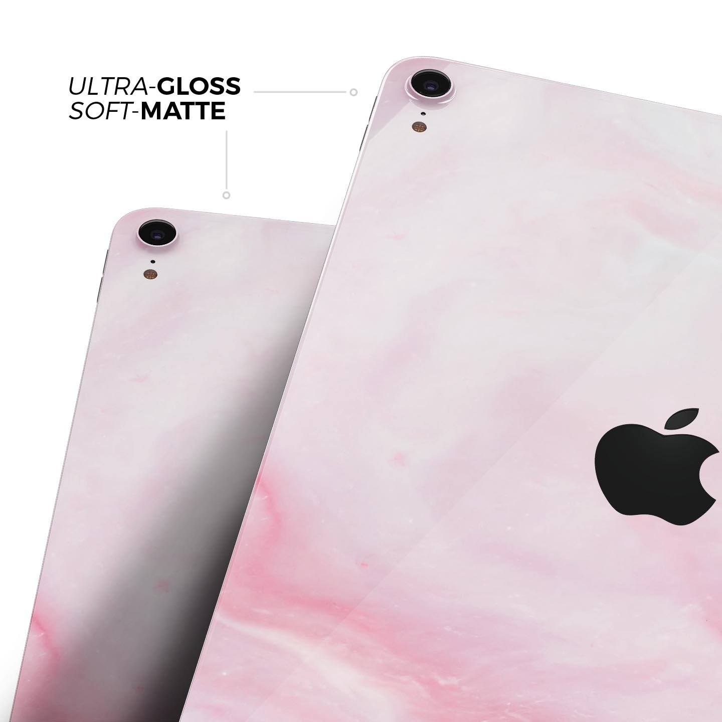 Marbleized Pink Paradise V4 skin decal for Apple iPad, showcasing a vibrant marble design with a smooth finish.