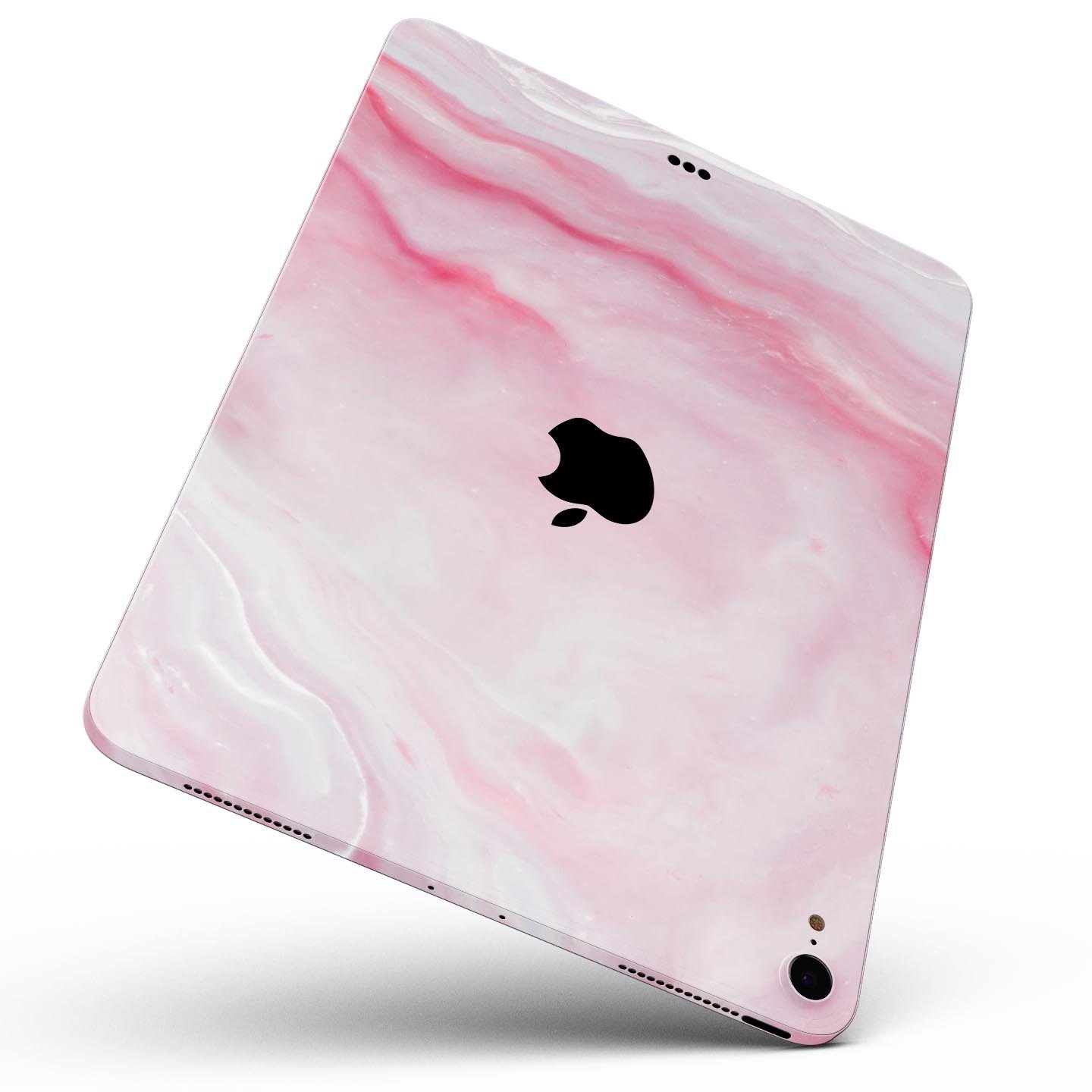 Marbleized Pink Paradise V4 skin decal for Apple iPad, showcasing a vibrant marble design with a smooth finish.