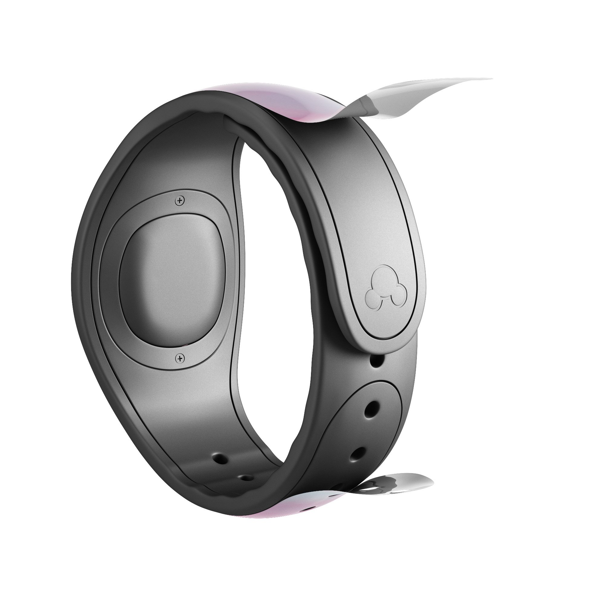 Marbleized Pink Paradise V5 decal skin wrap kit for Disney Magic Band, showcasing a stylish pink marble design.