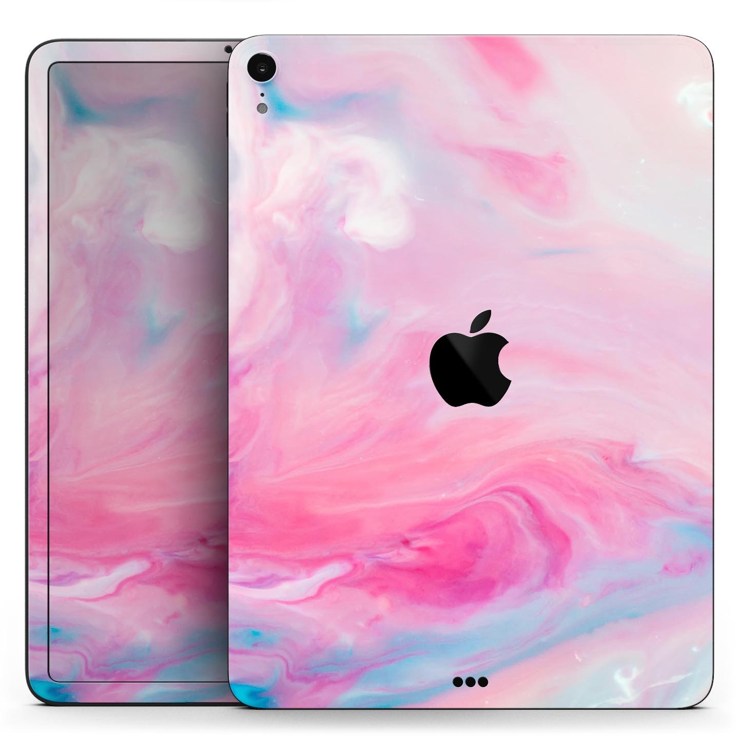 Marbleized Pink Paradise V5 skin decal for Apple iPad, showcasing a stylish pink marble design with ultra-thin protection.