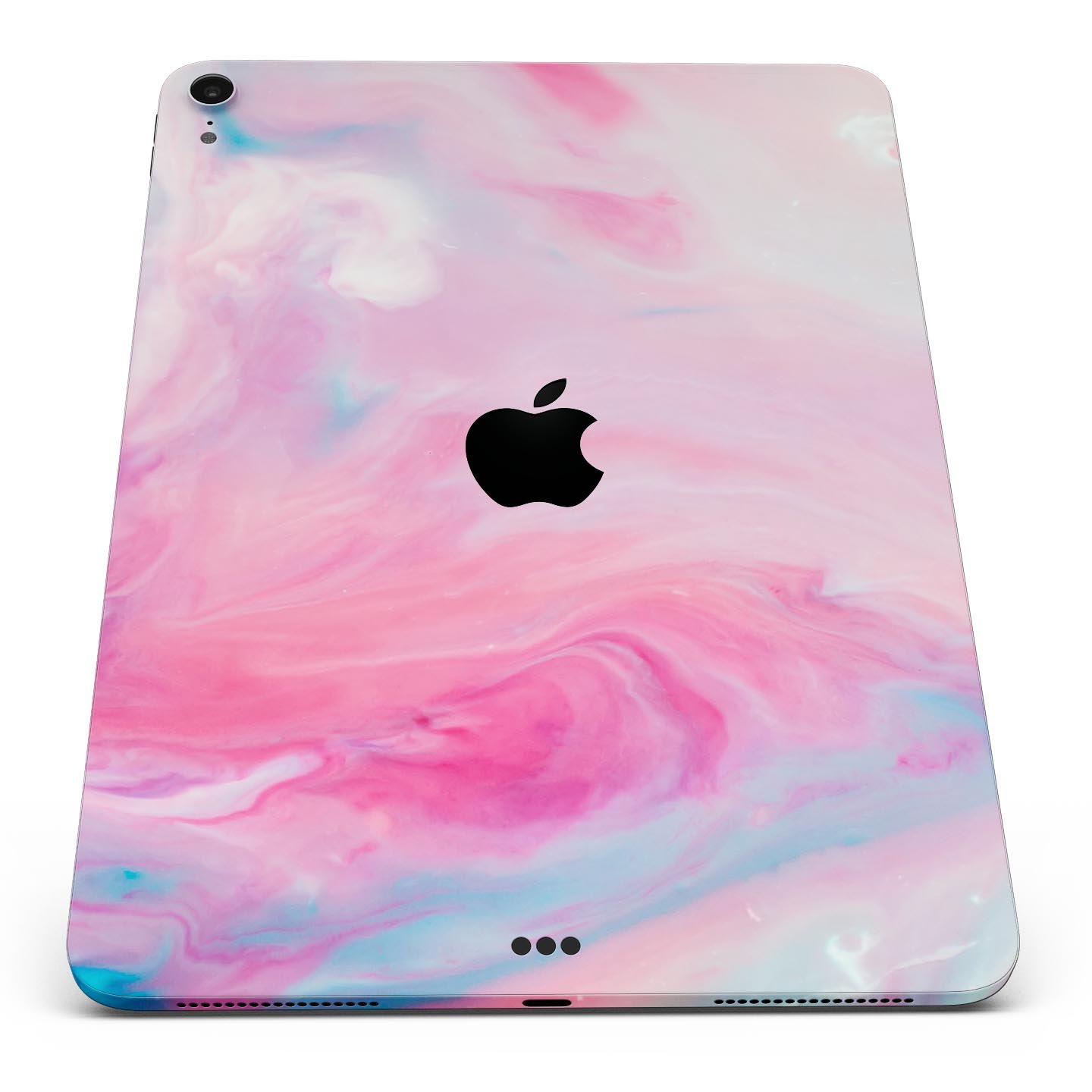 Marbleized Pink Paradise V5 skin decal for Apple iPad, showcasing a stylish pink marble design with ultra-thin protection.