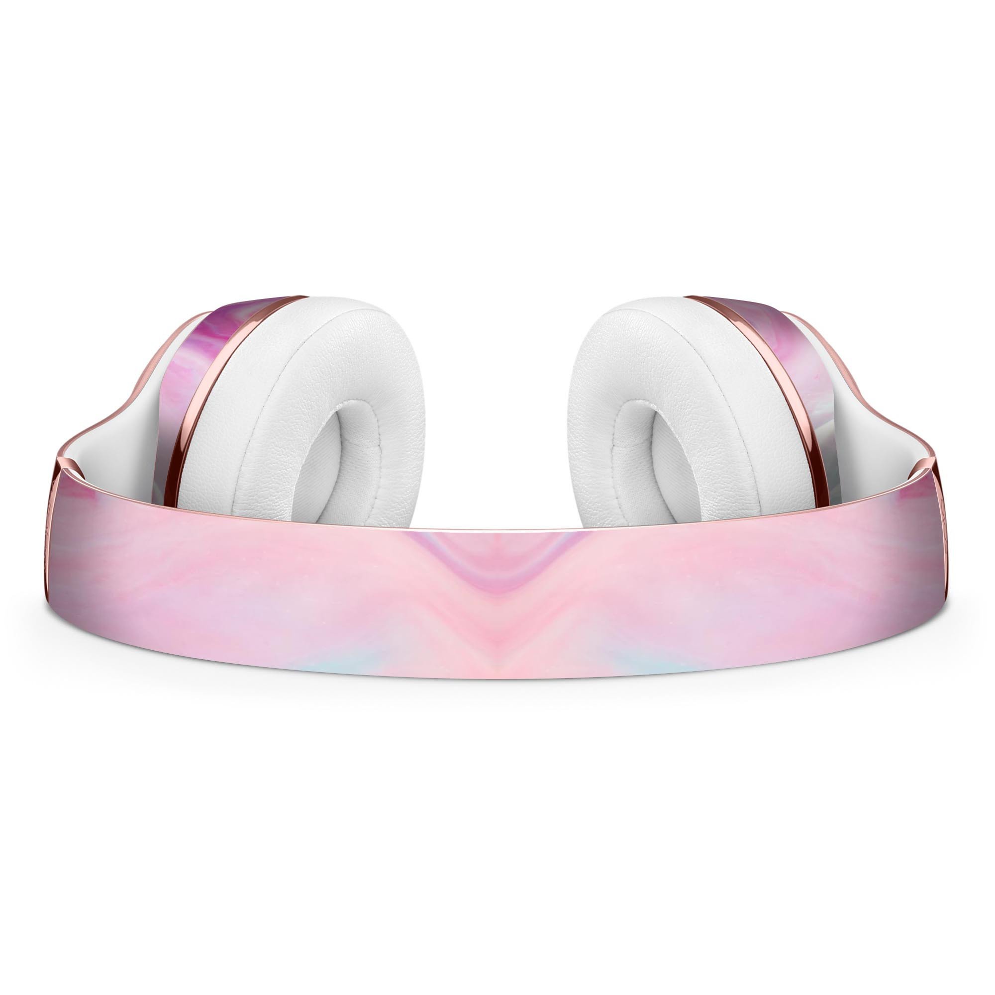 Marbleized Pink Paradise V5 Full-Body Skin Kit for Beats by Dre Solo 3 Wireless Headphones, showcasing vibrant pink marble design.