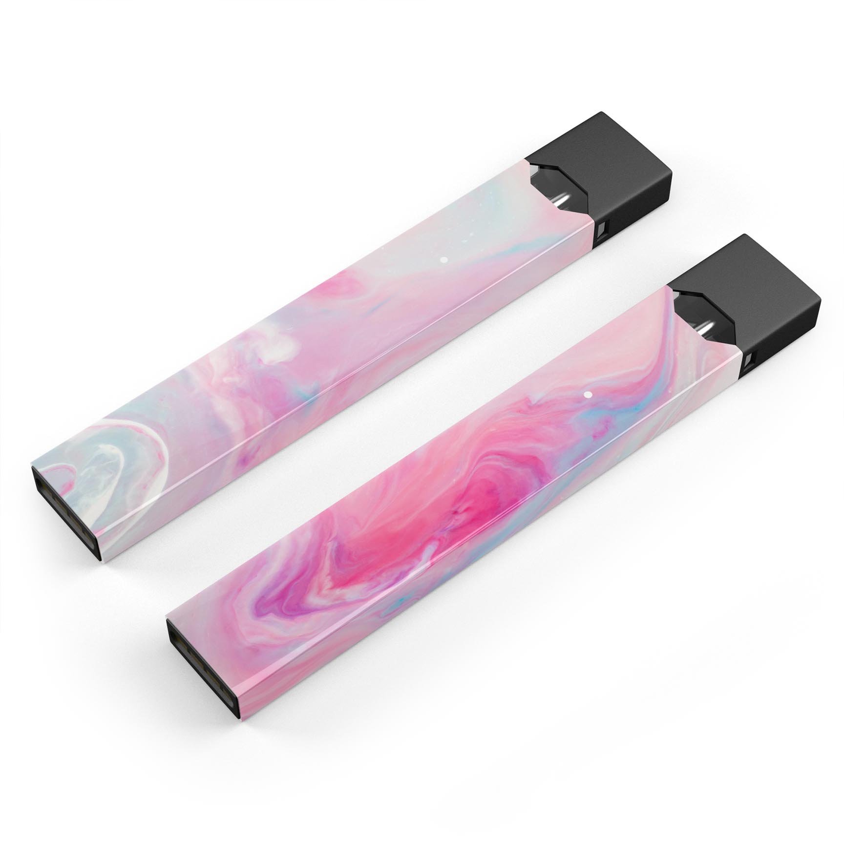 Marbleized Pink Paradise V5 skin-wrap for JUUL device, showcasing vibrant pink marble design and precision cut.