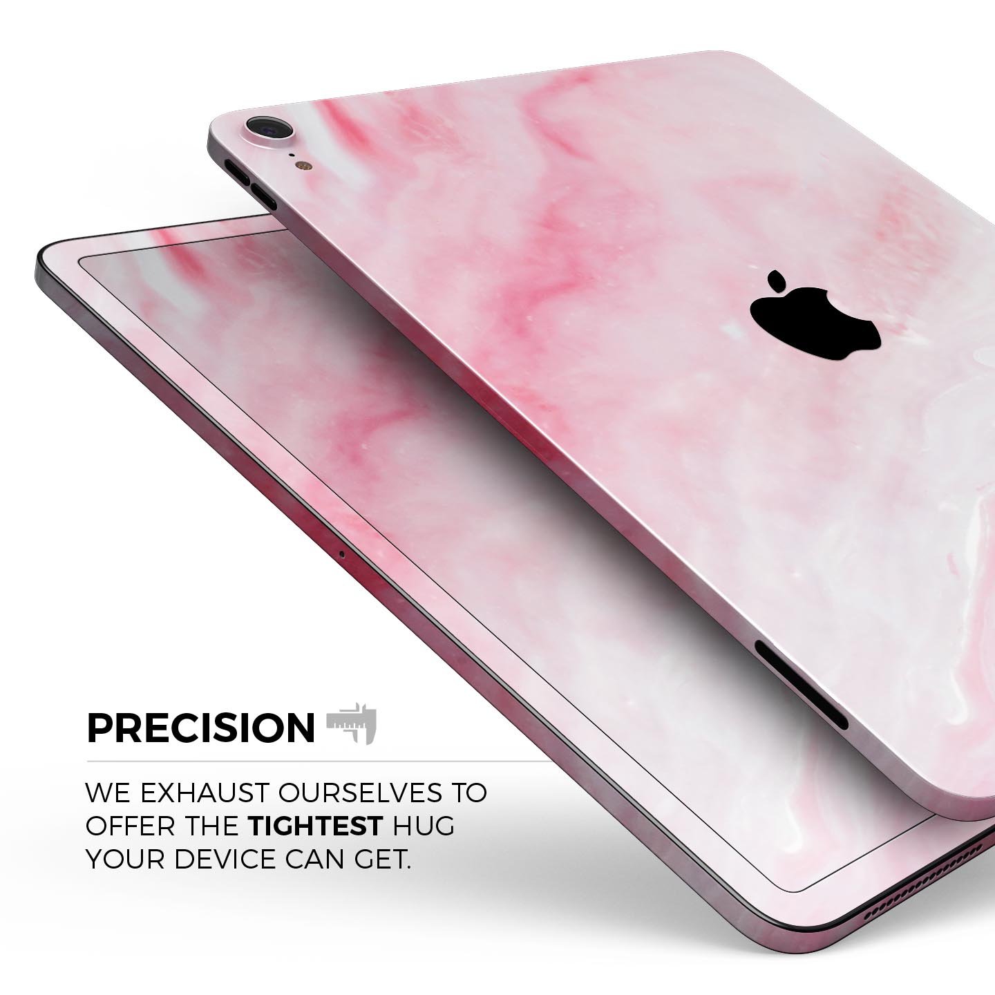 Marbleized Pink Paradise V6 skin decal for Apple iPad, showcasing a stylish marble design with pink hues.