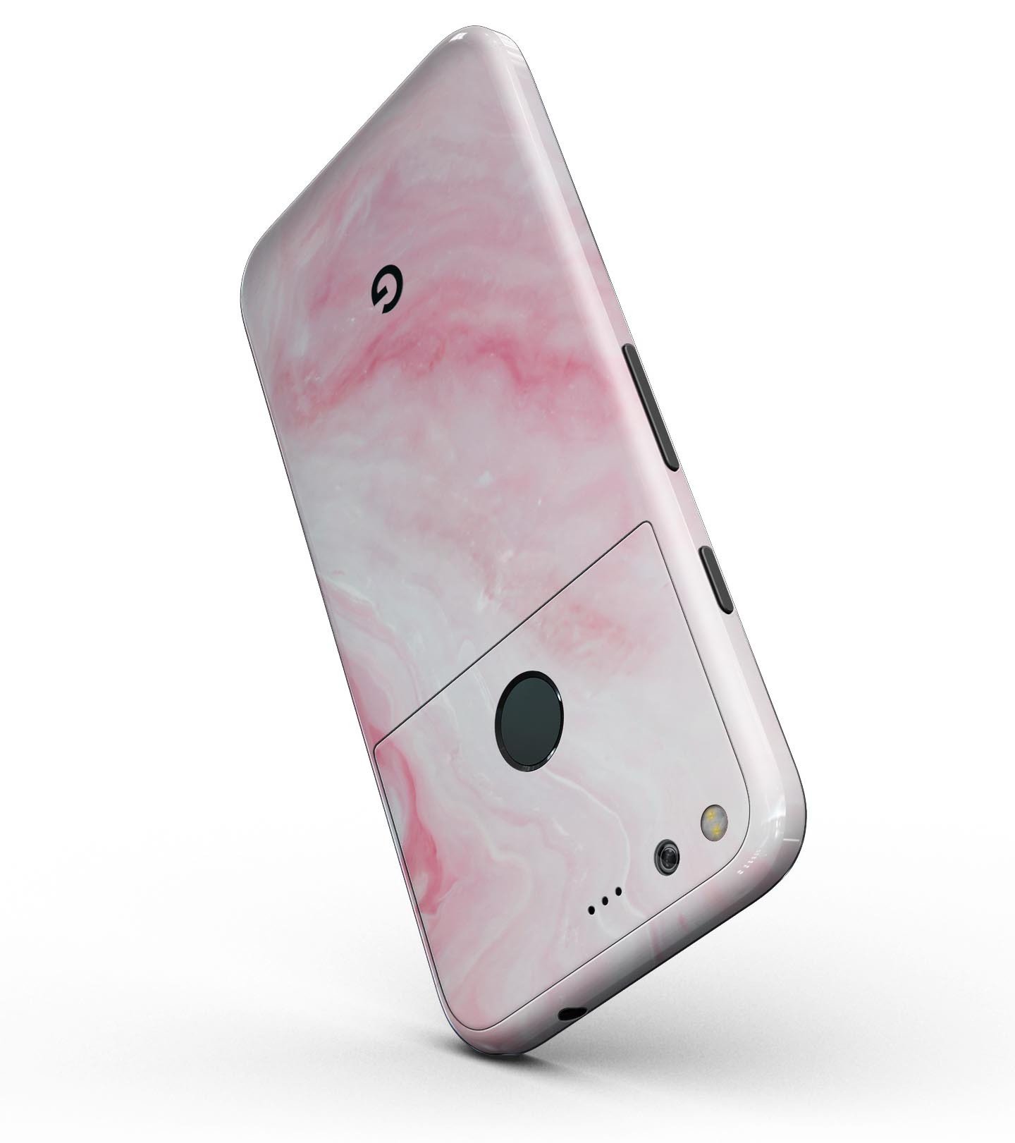 Marbleized Pink Paradise V6 Full-Body Skin Kit for Google Pixel, showcasing a stylish pink marble design.