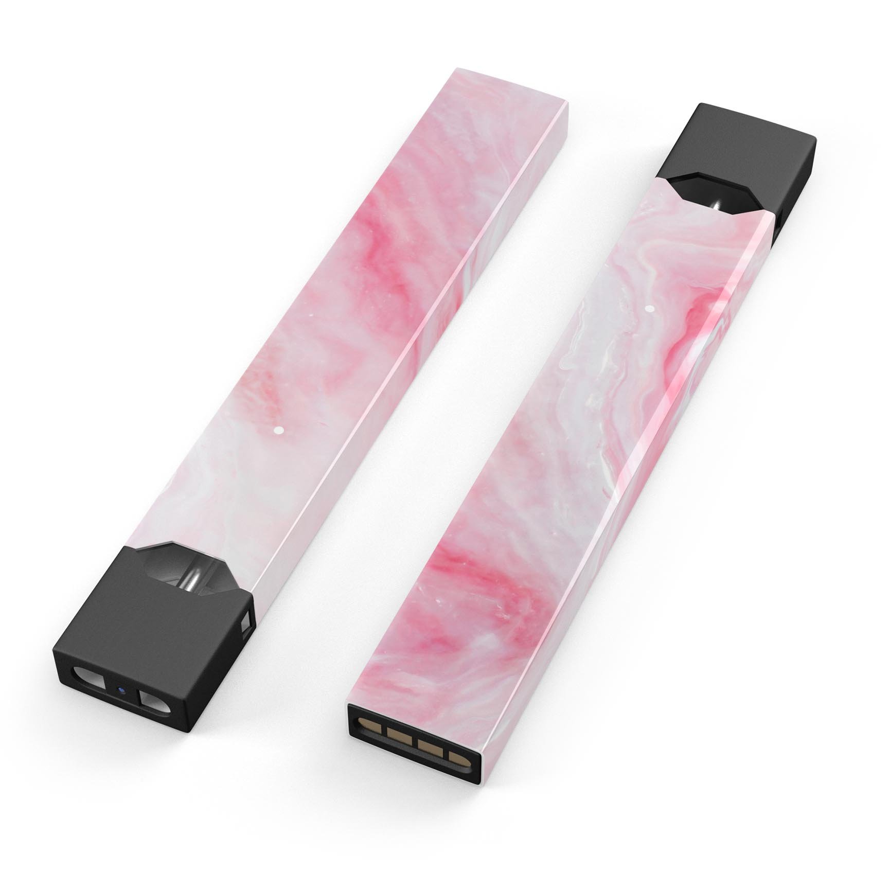 Marbleized Pink Paradise V6 skin-wrap for JUUL device, showcasing vibrant pink marble design and protective features.