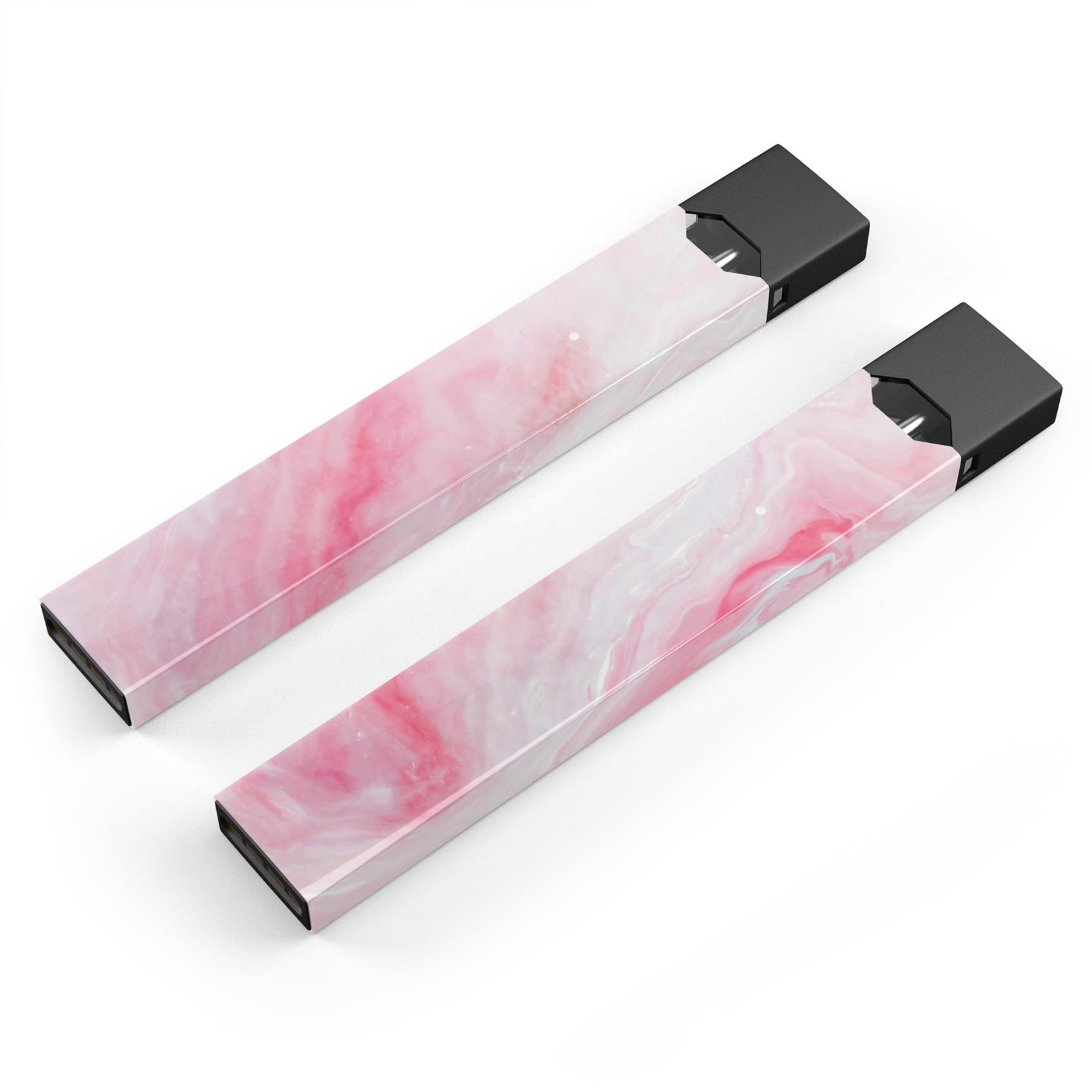 Marbleized Pink Paradise V6 skin-wrap for JUUL device, showcasing vibrant pink marble design and protective features.