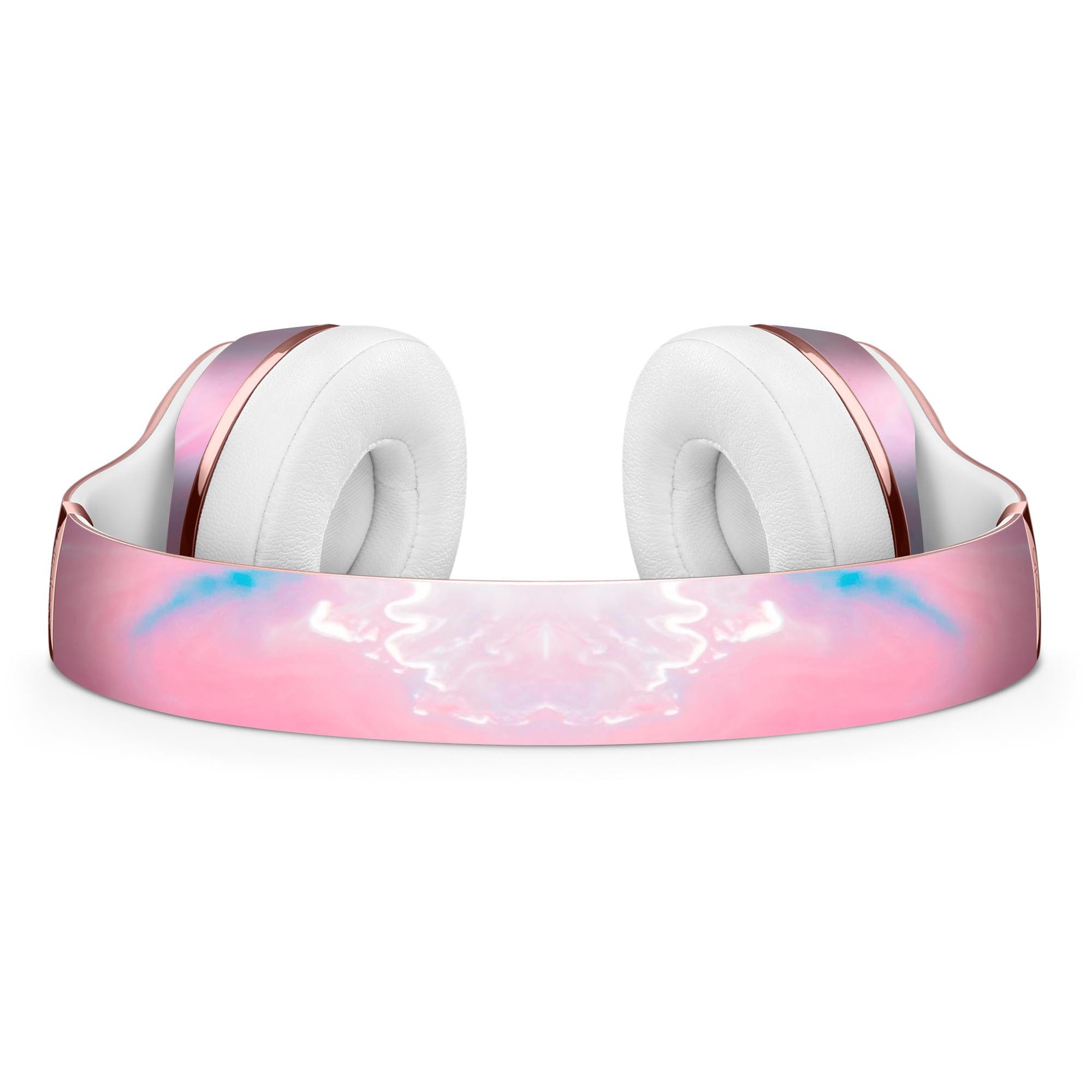 Marbleized Pink Paradise V7 Full-Body Skin Kit for Beats by Dre Solo 3 Wireless Headphones, showcasing vibrant pink and marble patterns.