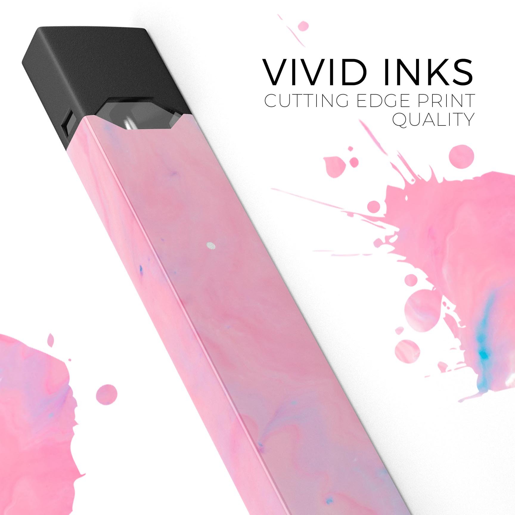 Marbleized Pink Paradise V7 skin wrap for JUUL device, showcasing vibrant pink marble design and protective features.