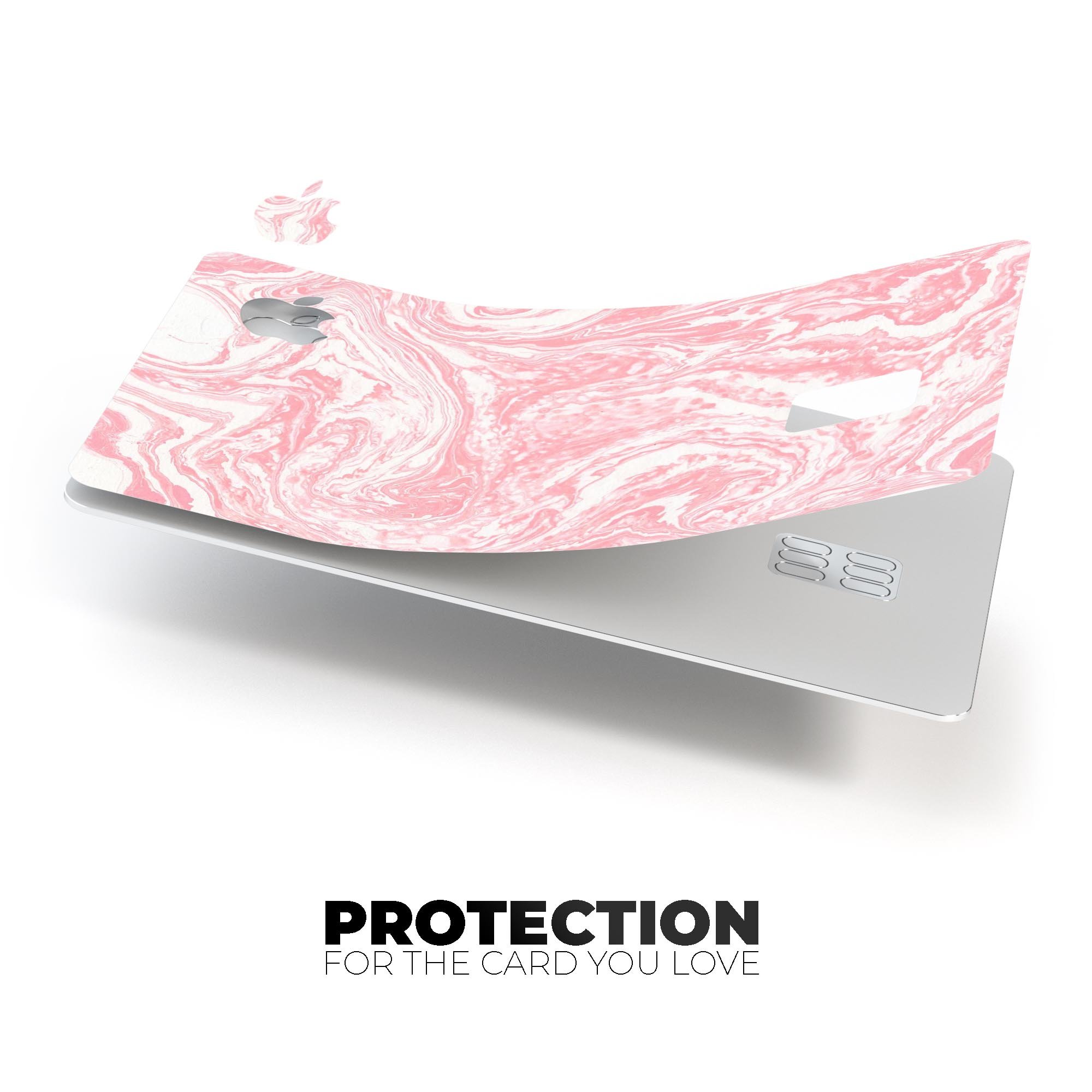 Marbleized Pink v3 decal skin for Apple Card, showcasing a stylish design with premium vinyl protection.