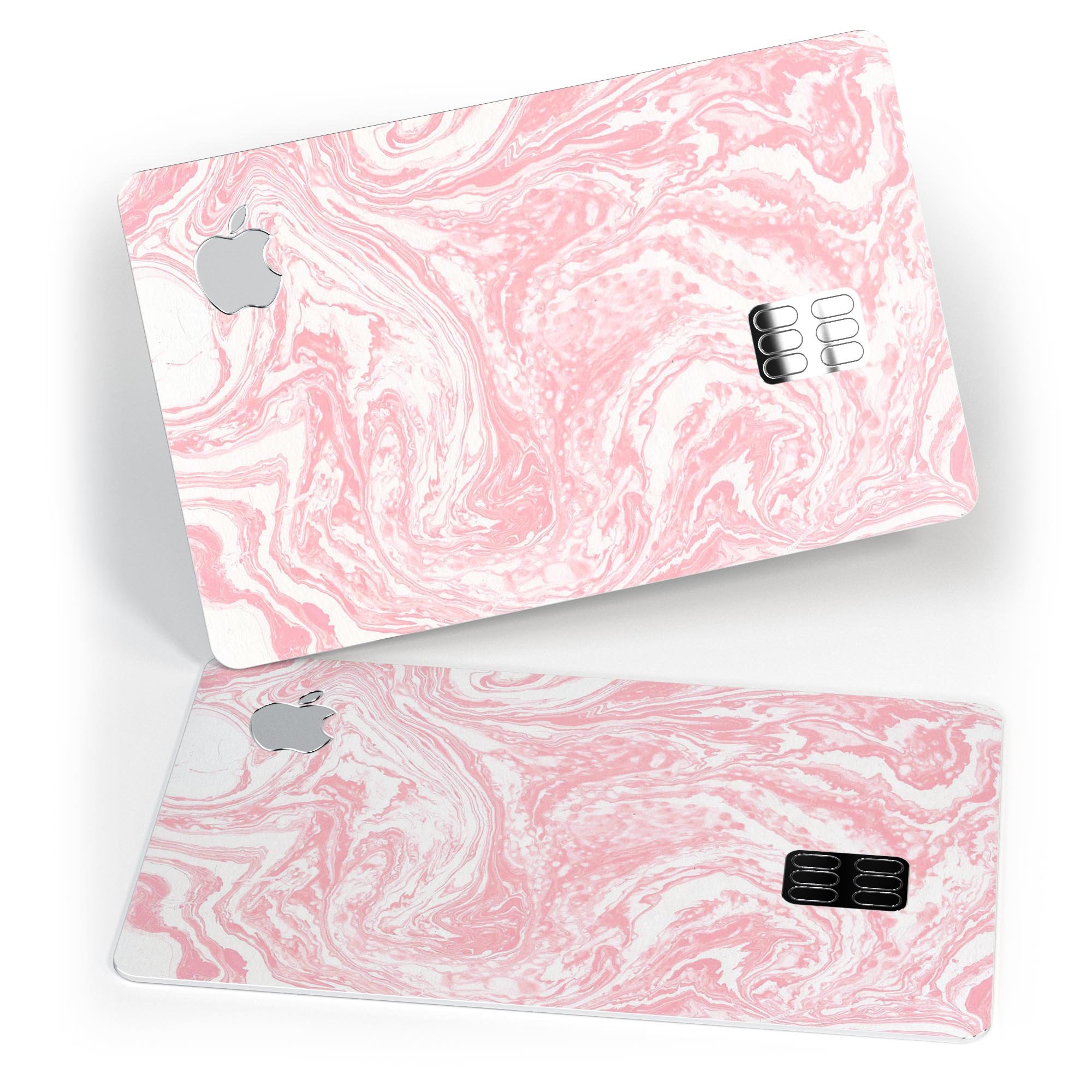 Marbleized Pink v3 decal skin for Apple Card, showcasing a stylish design with premium vinyl protection.