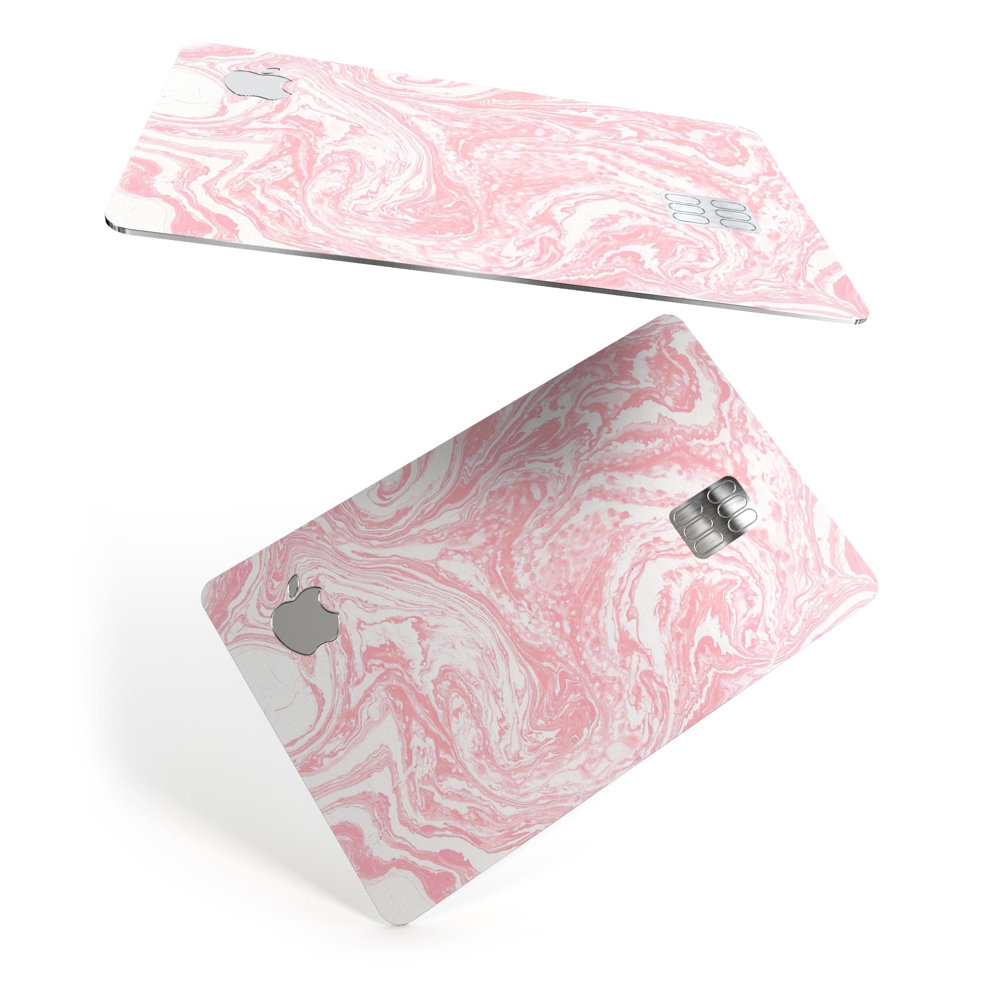 Marbleized Pink v3 decal skin for Apple Card, showcasing a stylish design with premium vinyl protection.