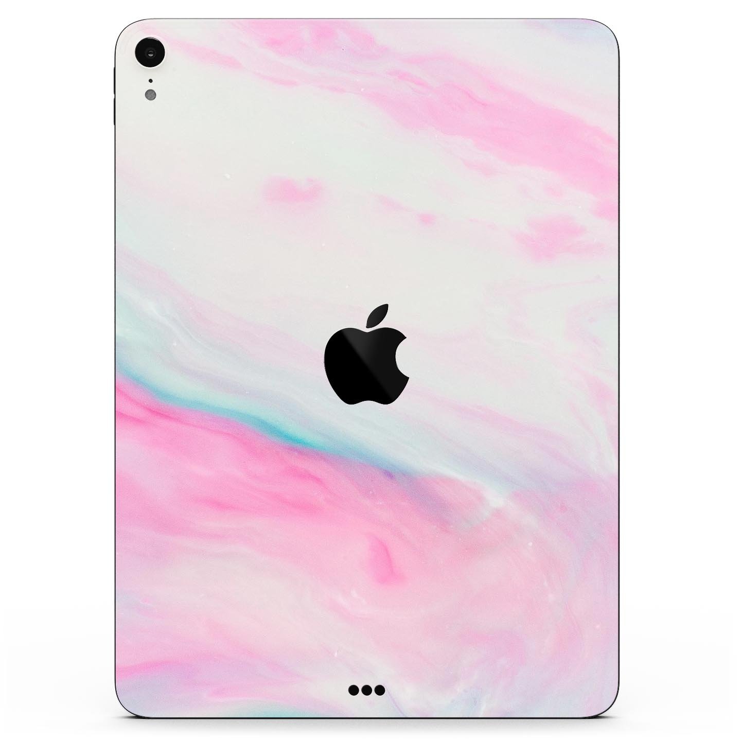 Marbleized Soft Pink Full Body Skin Decal for Apple iPad Pro, showcasing its elegant design and premium finish.